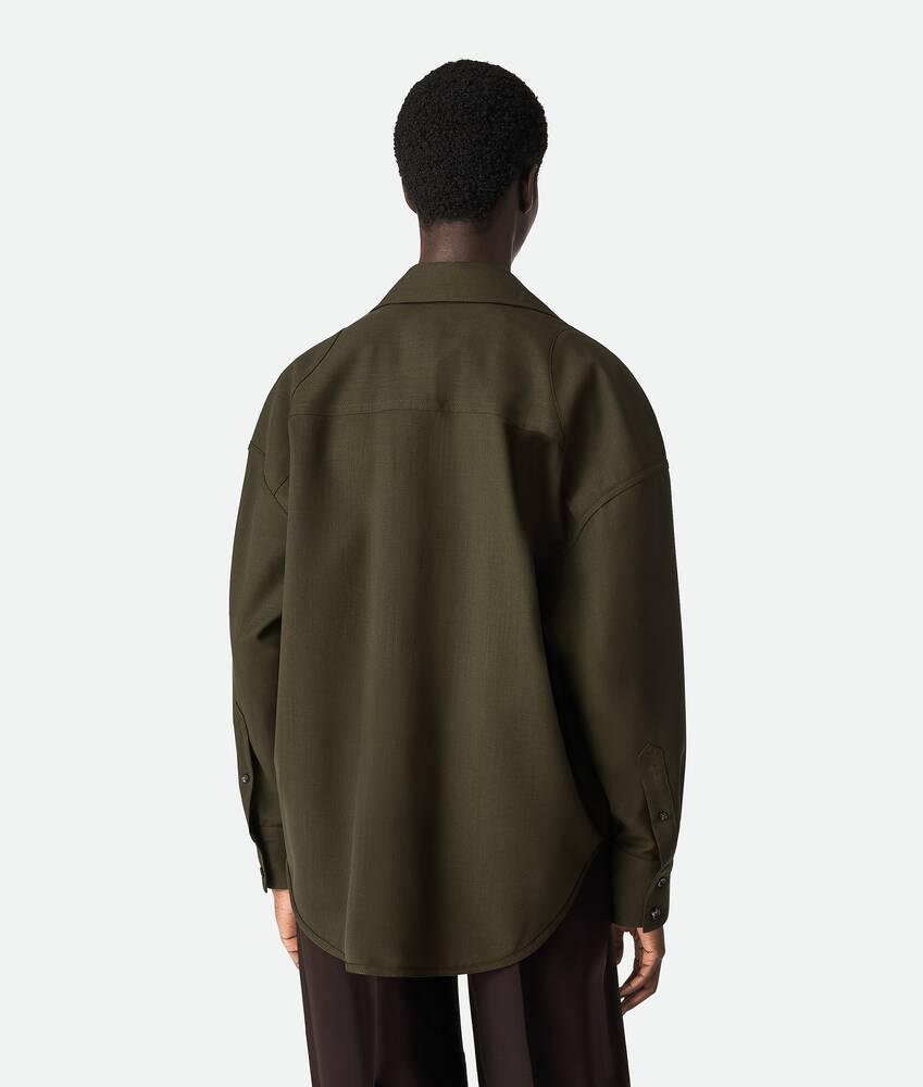 Men's Light Wool Shirt in Dark forest Product Image