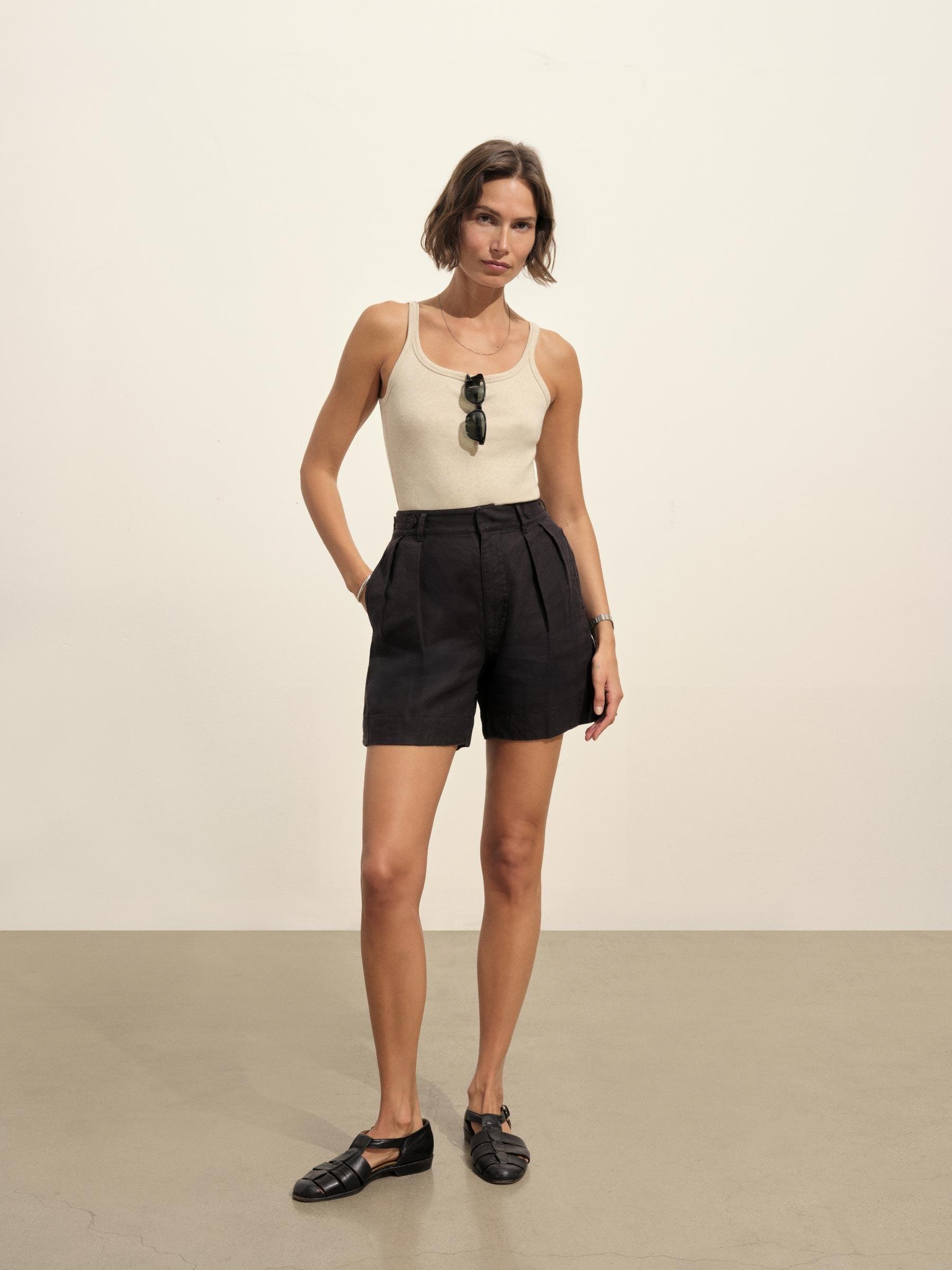 Pure Cotton Ribbed Solid T-Shirt Female Product Image