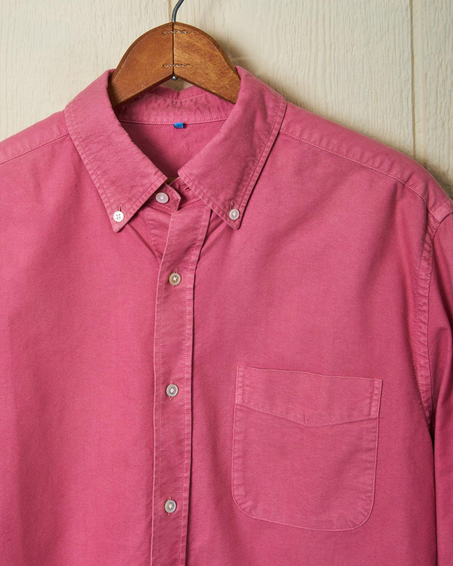 Garment Dyed Oxford Shirt in Faded Red Product Image