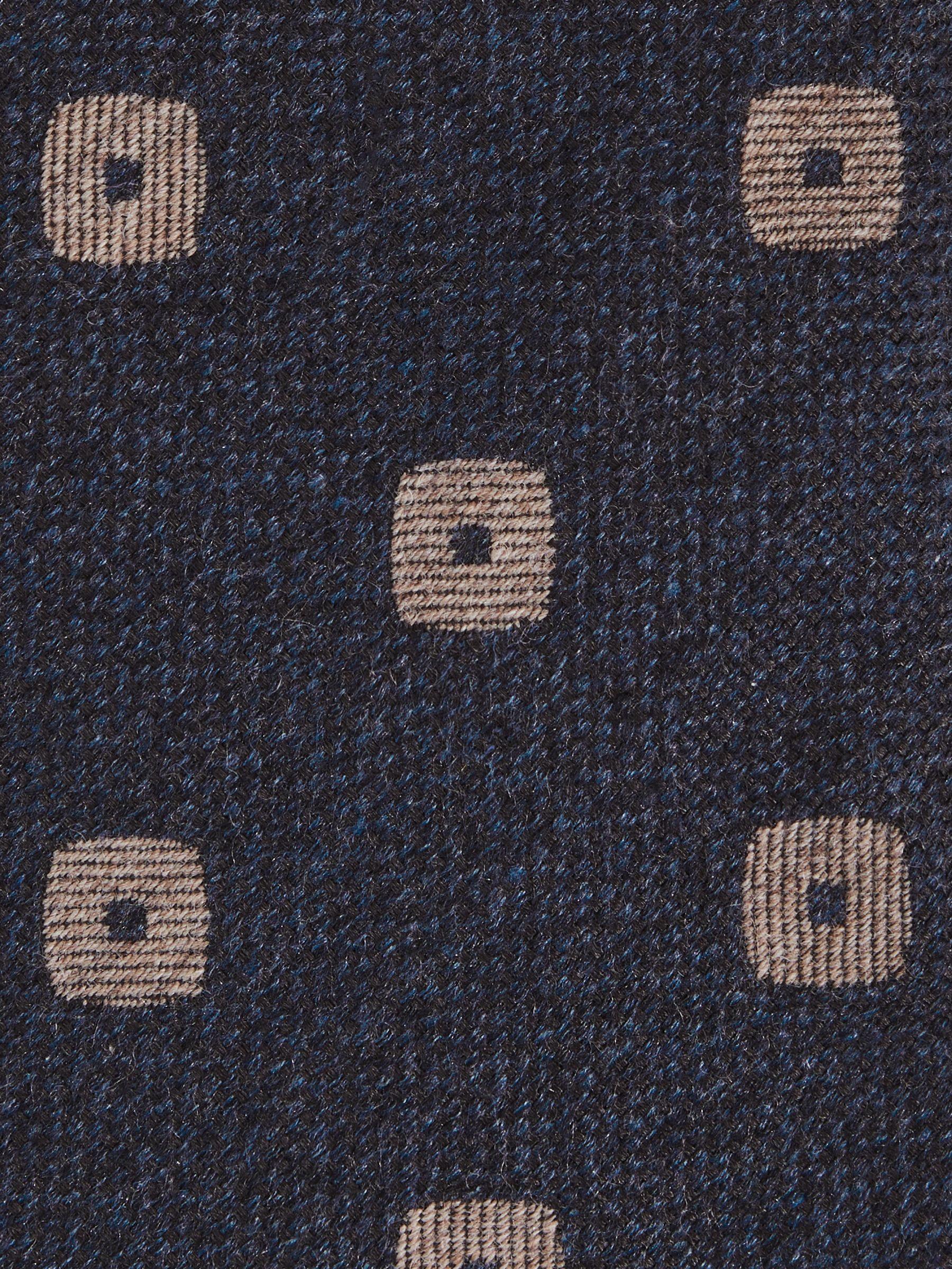 Silk-Wool Floral-Medallion Tie in Navy Product Image