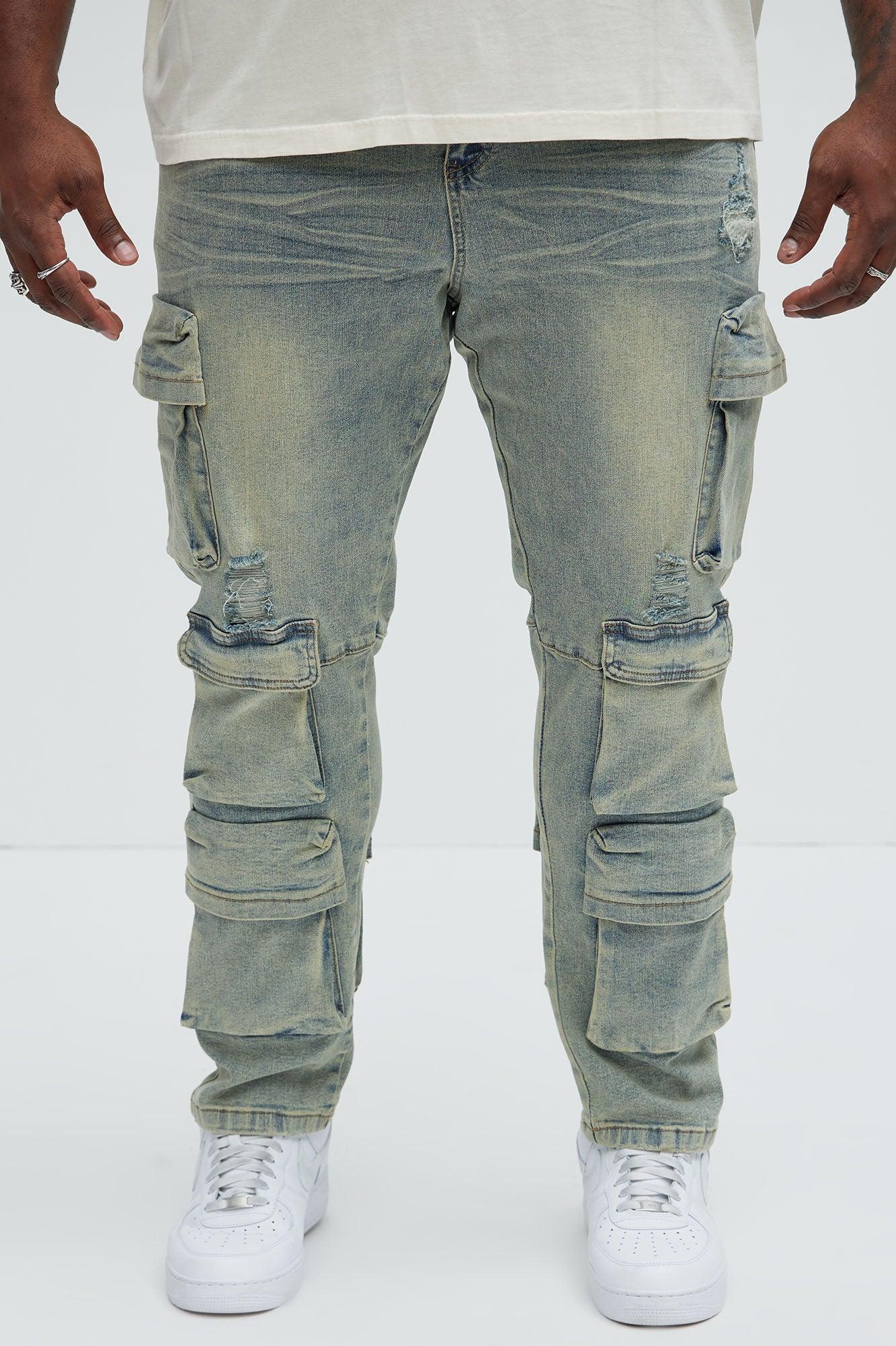 Into The Wild Cargo Slim Jeans - Vintage Wash Product Image