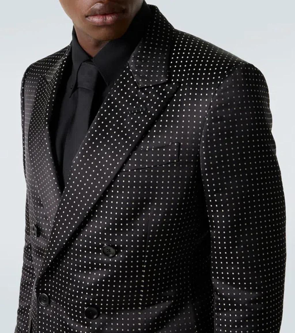 TOM FORD Double-breasted Dotted Jacket In Multi Product Image
