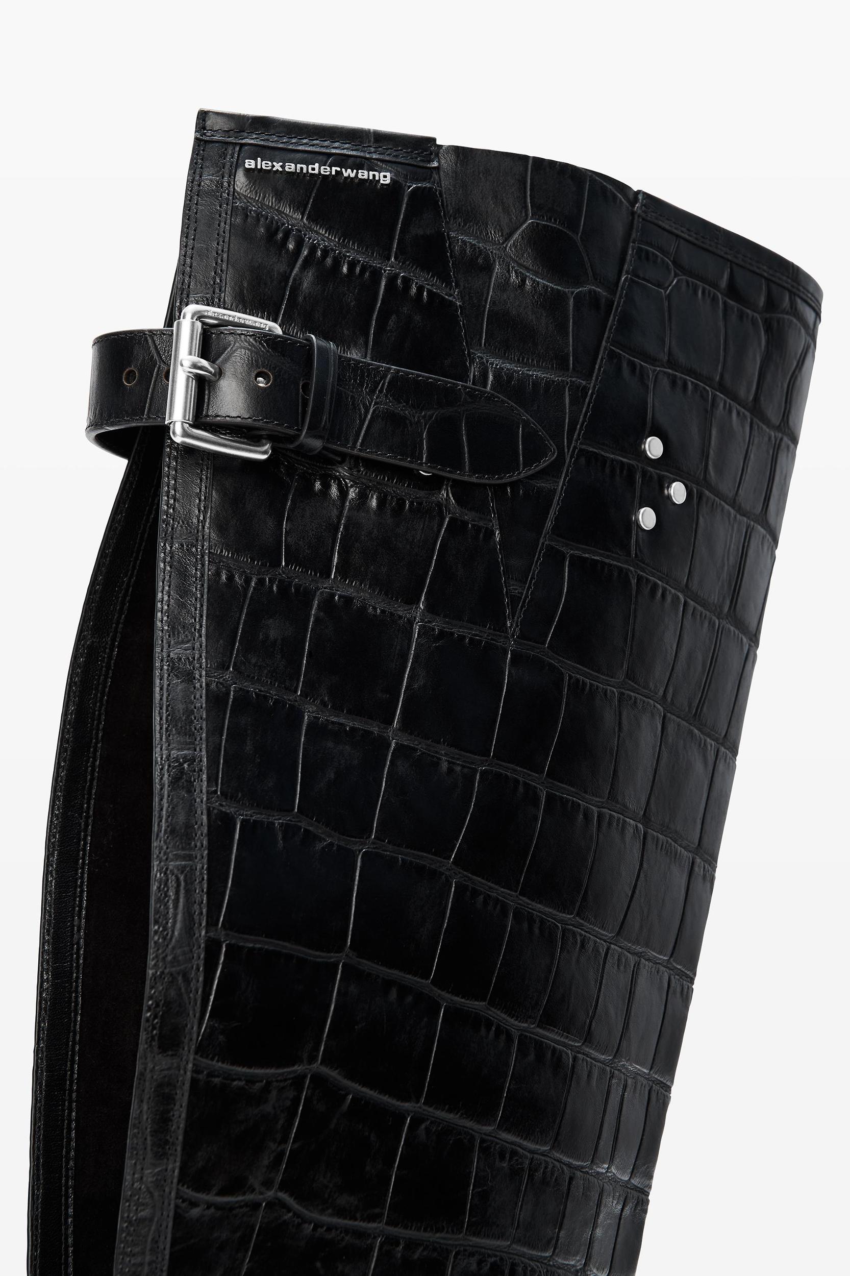 Diablo Open Back Tall Boot In Leather Product Image