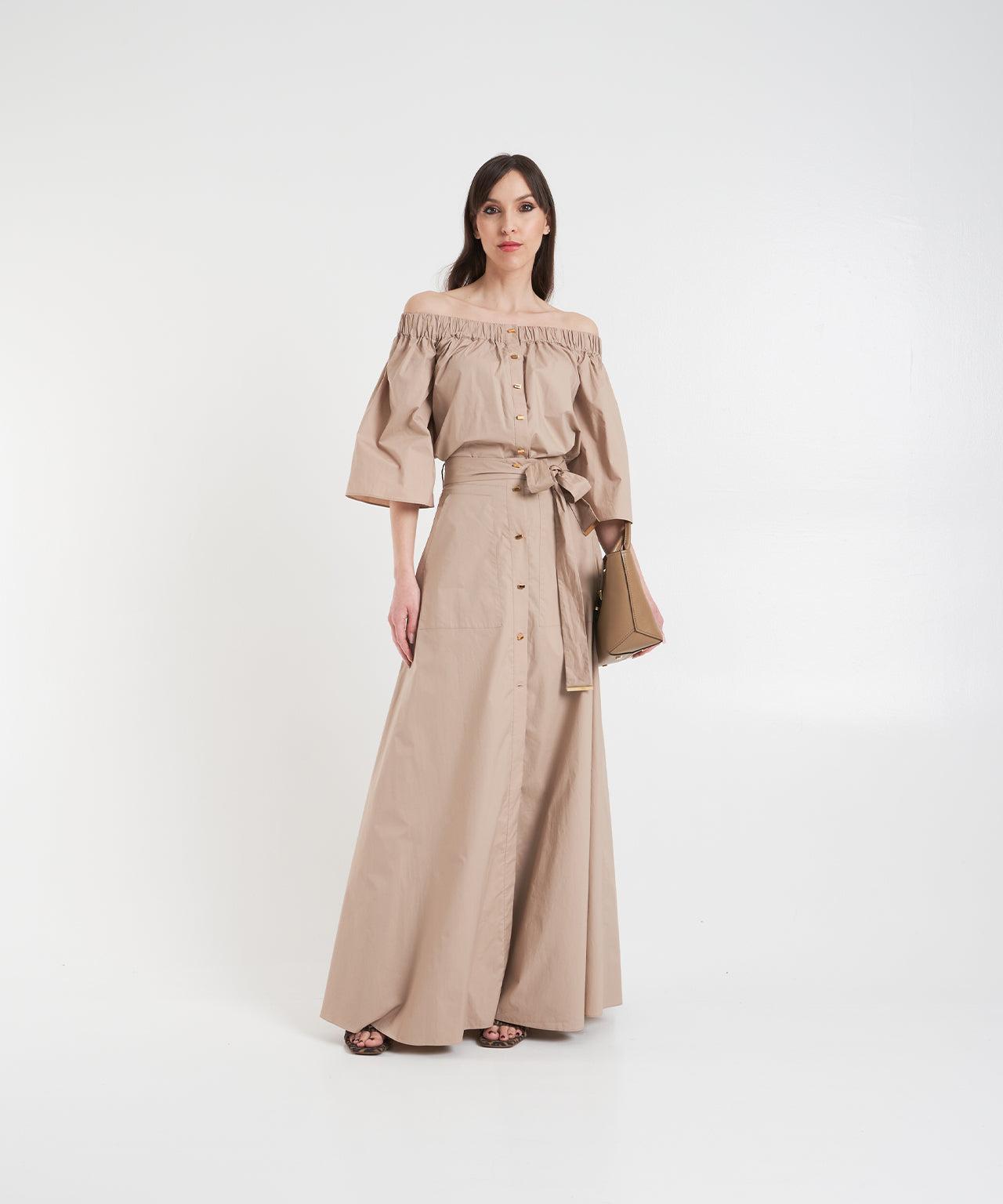 Maxi skirt with buttons Product Image