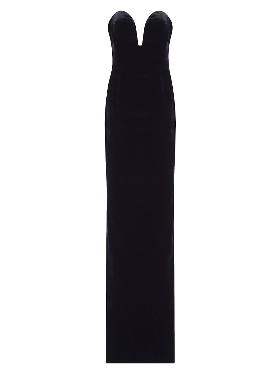 Womens Viv Silk Strapless Bow Gown Product Image