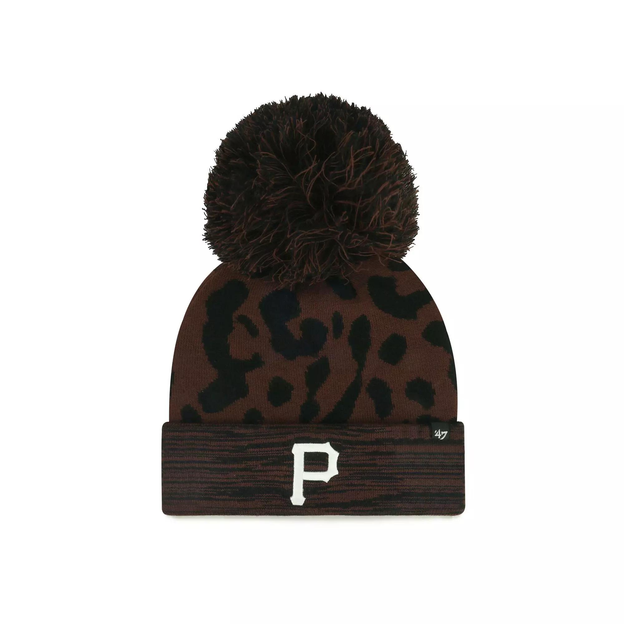 Women's '47 Brown Pittsburgh Pirates Rosette Cuffed Knit Hat with Pom Product Image