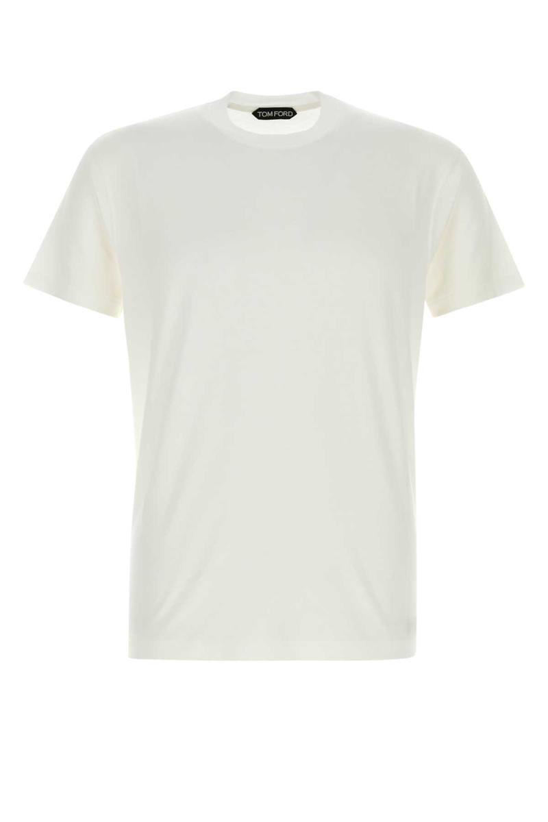 TOM FORD Stretch Cotton & Modal Jersey T-shirt In White Product Image