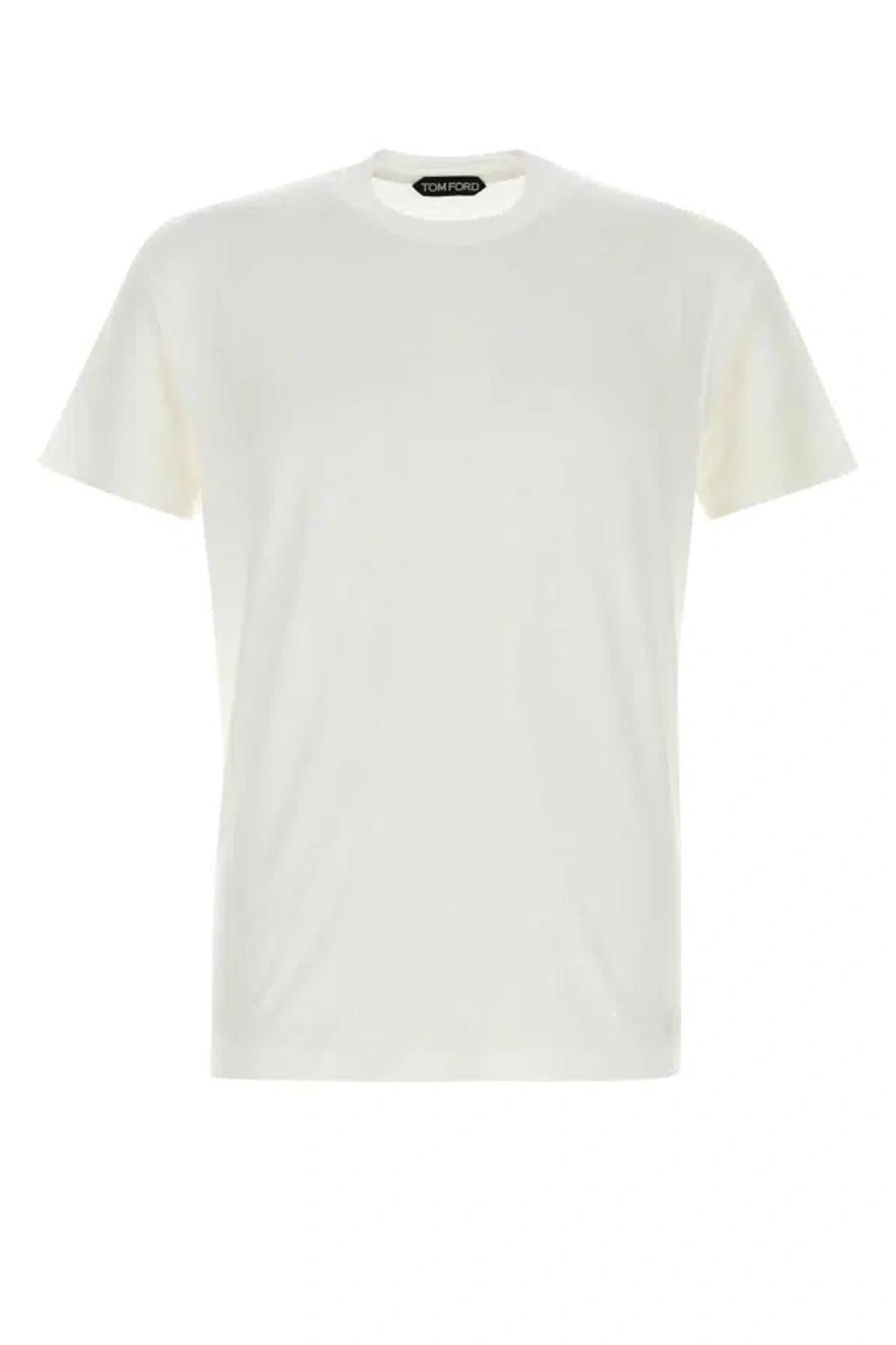 TOM FORD Stretch Cotton & Modal Jersey T-shirt In White Product Image