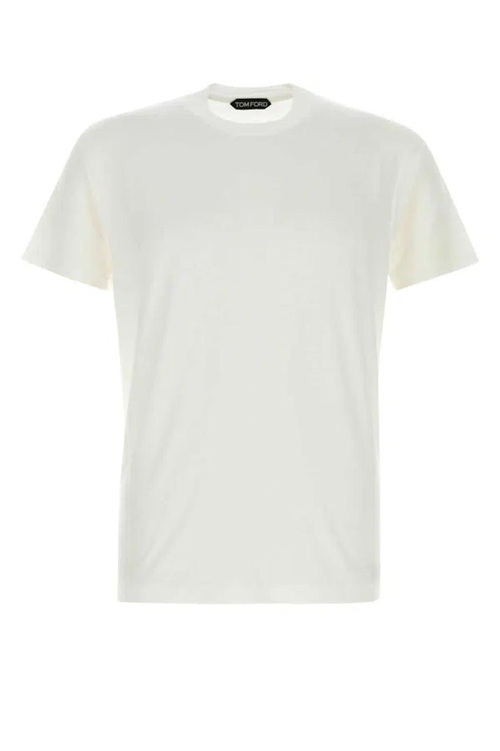 TOM FORD Stretch Cotton & Modal Jersey T-shirt In White Product Image
