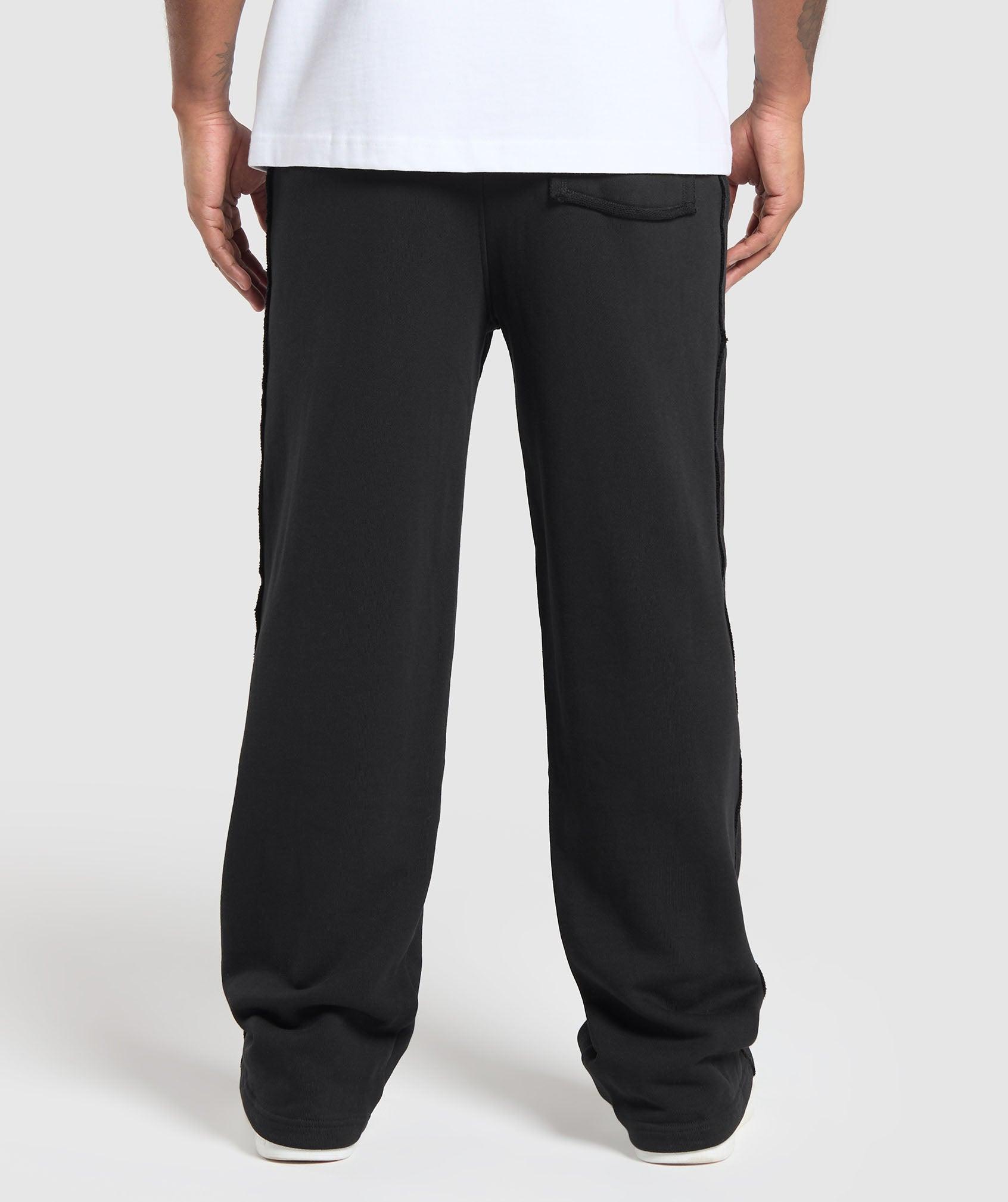 Gymshark Wide Leg Pants - Black Male Product Image