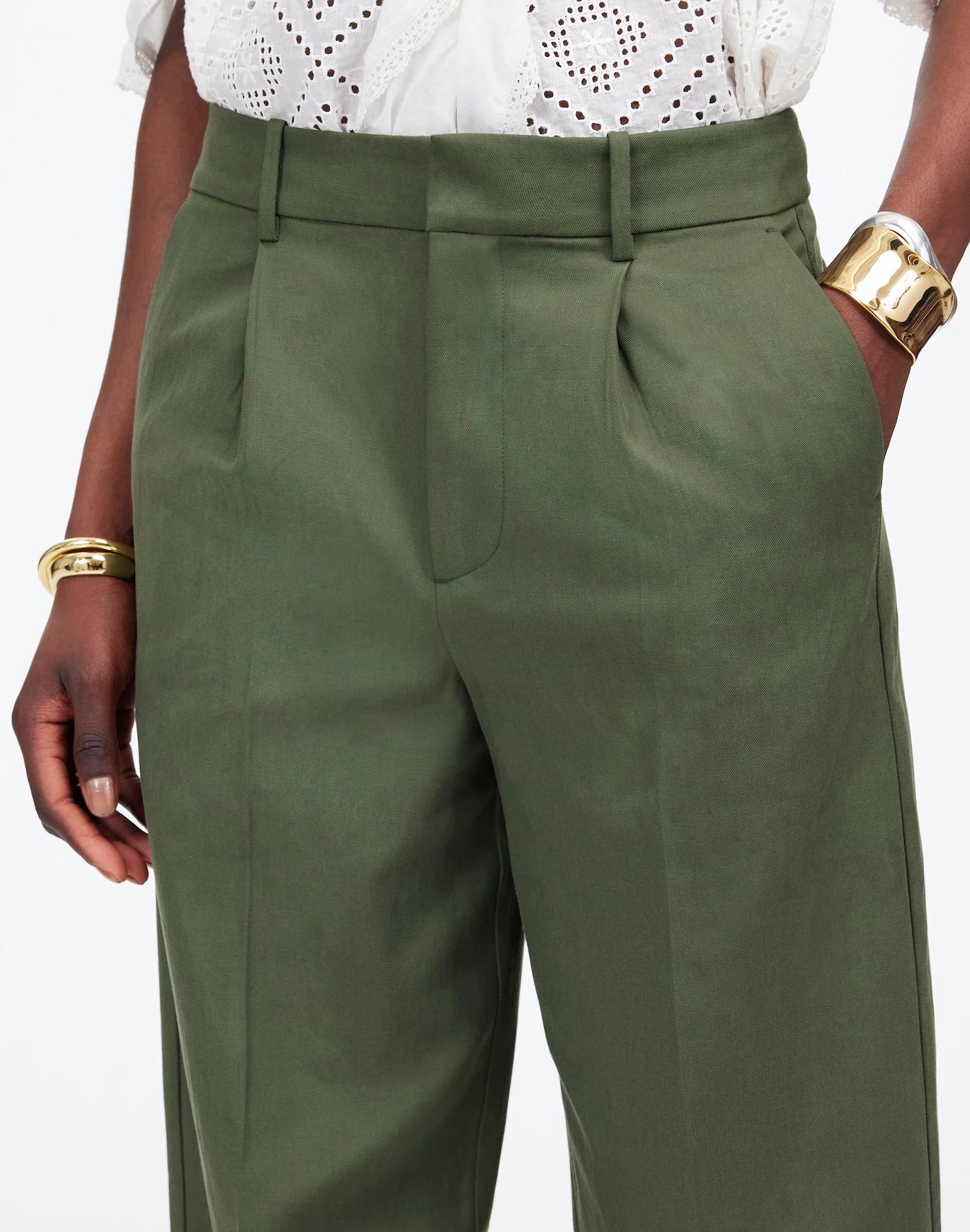 Petite Slouchy Straight Pants in Drapey Twill Product Image