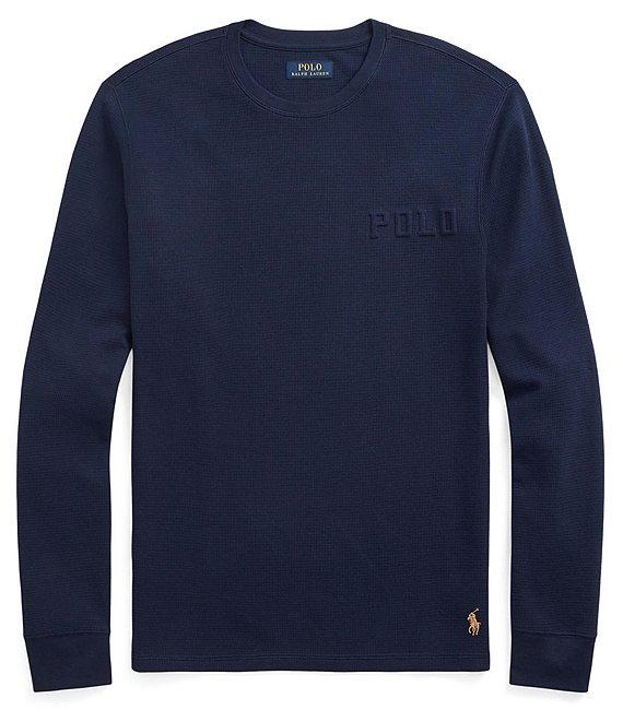 Polo Ralph Lauren Long Sleeve Waffle Knit Sleep T-Shirt Product Image