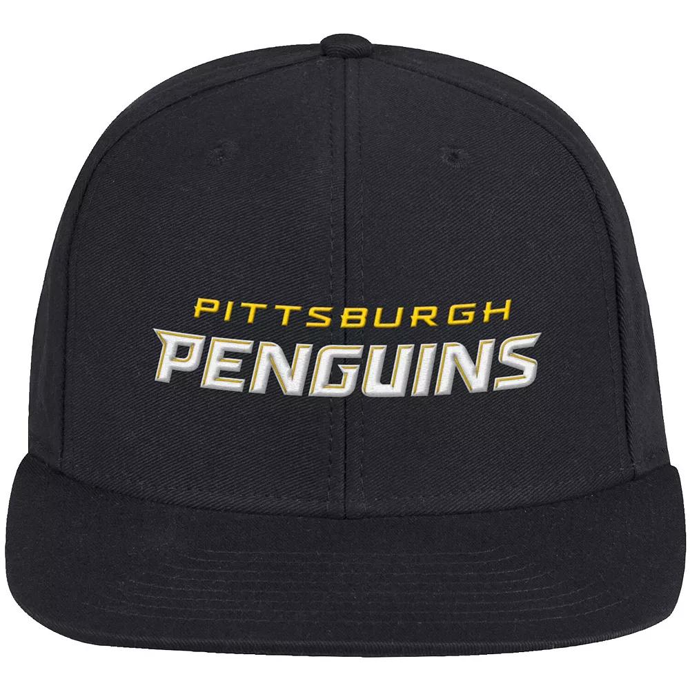 Men's adidas Black Pittsburgh Penguins Snapback Hat Product Image