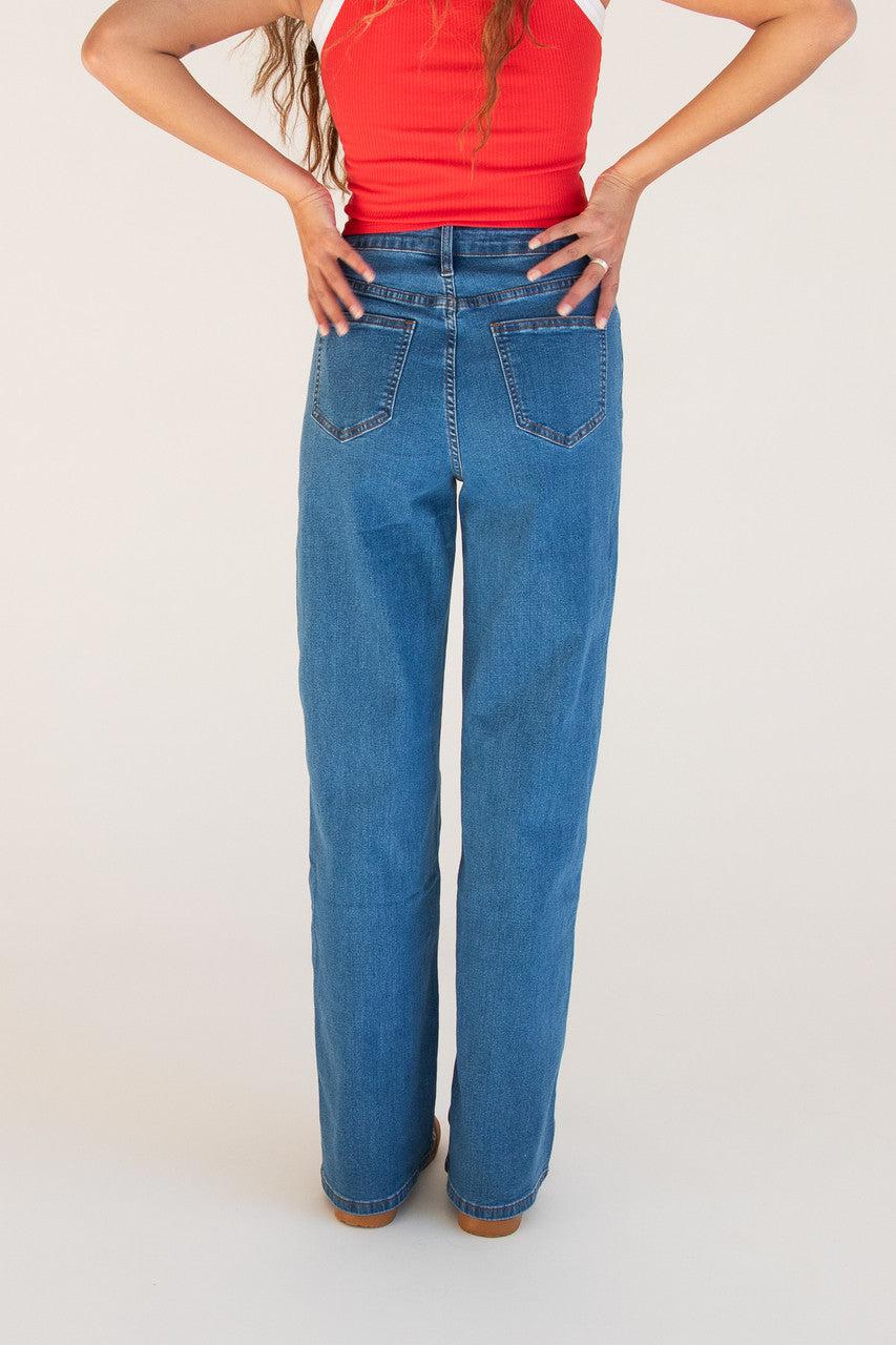 Embroidered Mushroom Jeans Product Image