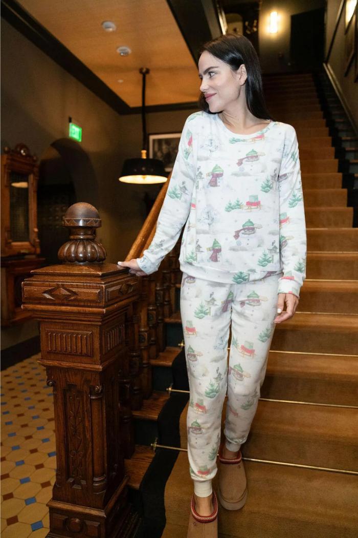 Snowman long pajama set Product Image