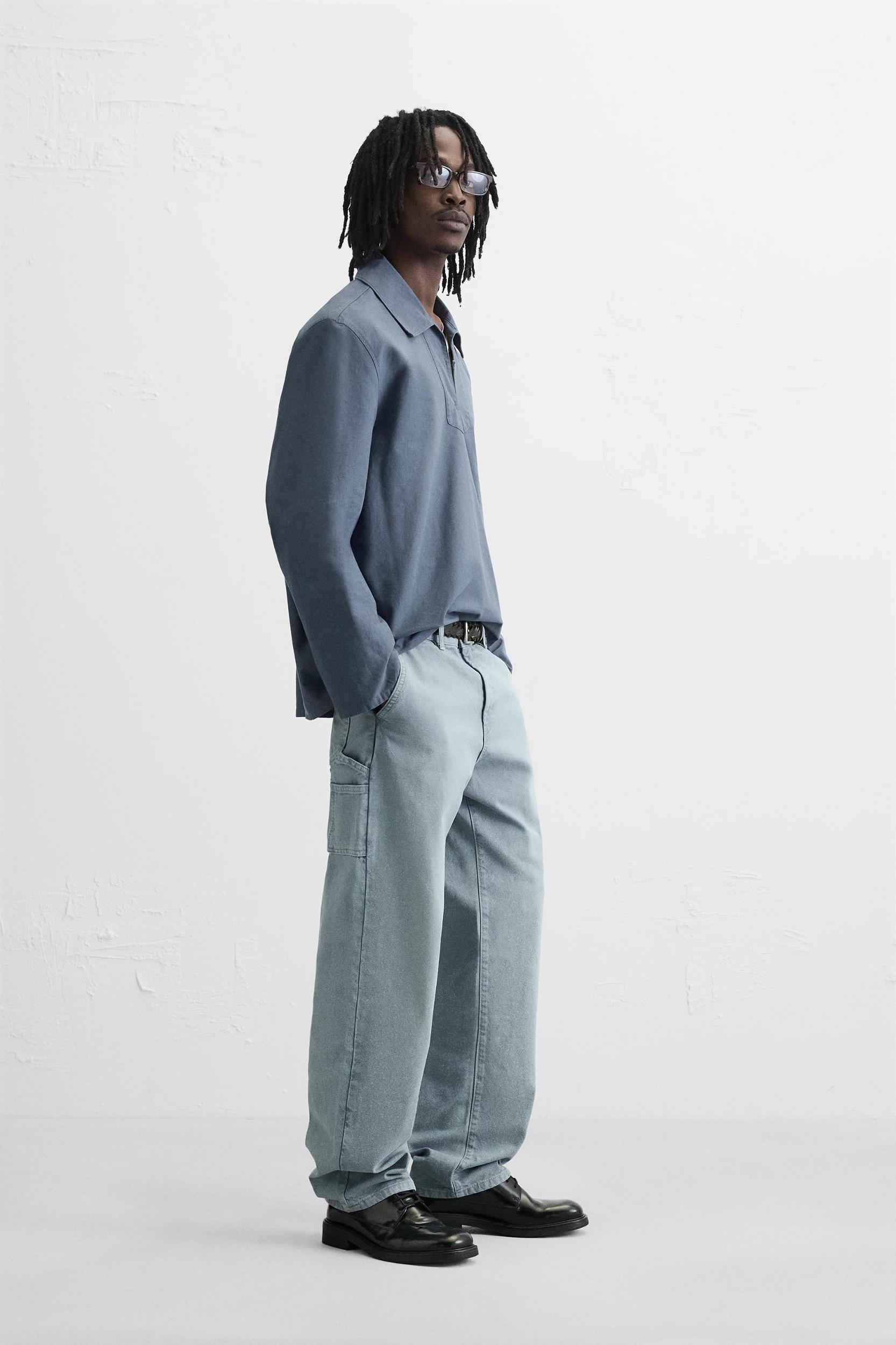 WASHED CARPENTER POCKET PANTS Product Image