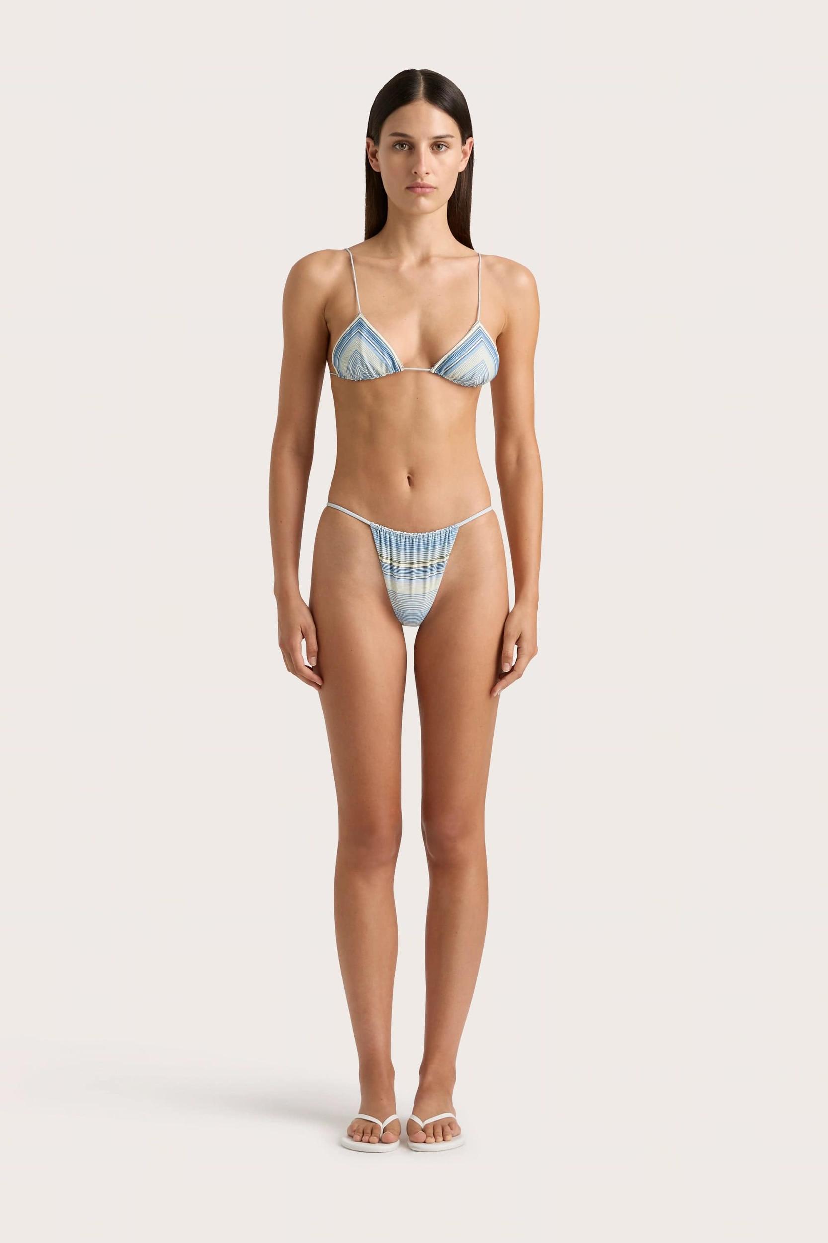 Jean Swim Top Futura Stripe Sky Blue - Final Sale Product Image