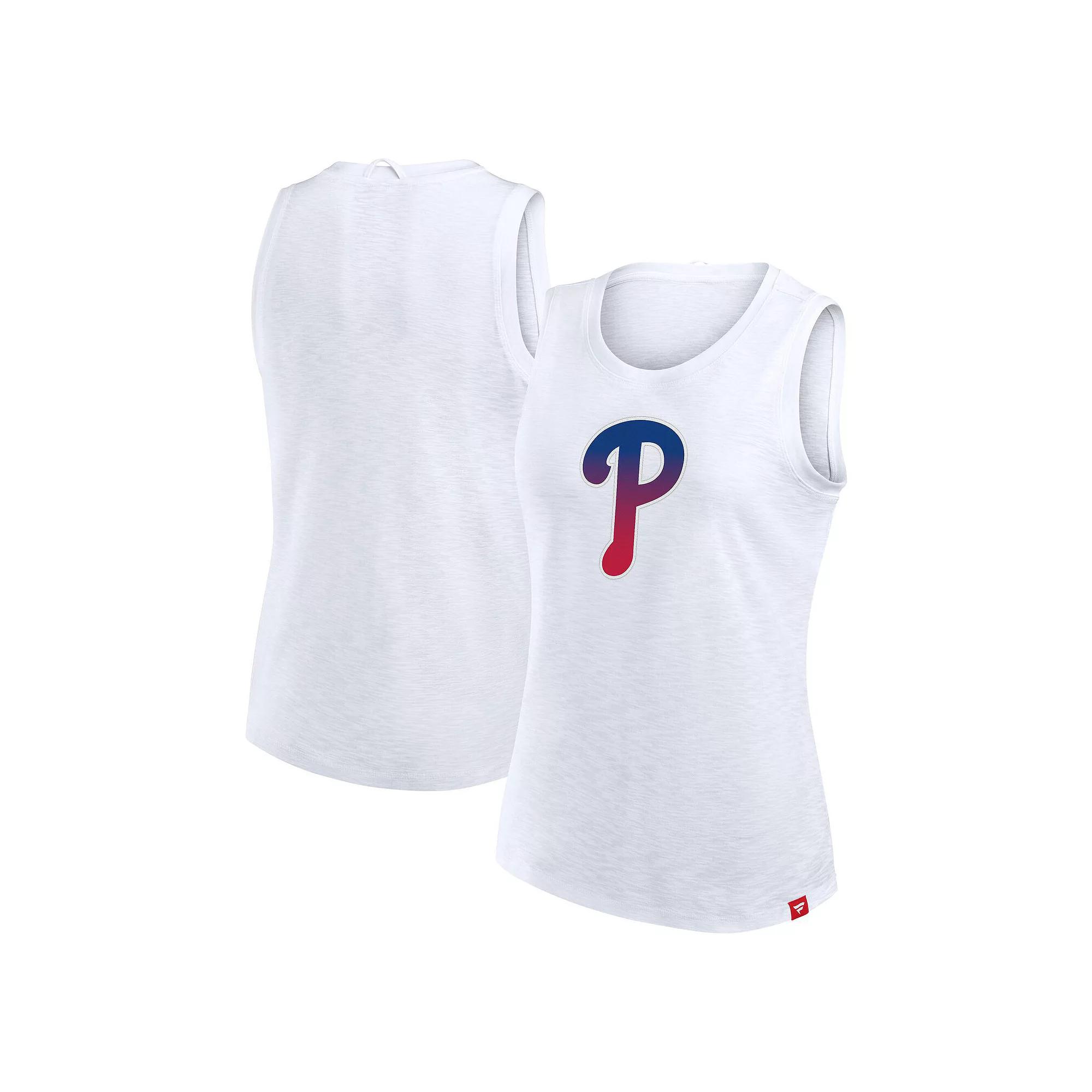 Women's Fanatics White Philadelphia Phillies Activate Slub Tank Top,  Product Image