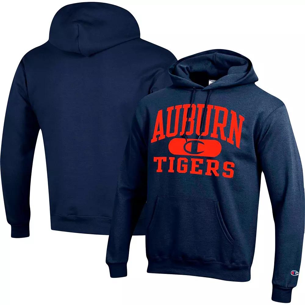 Men's Champion Navy Auburn Tigers Arch Pill Pullover Hoodie, Size: Medium, Blue Product Image