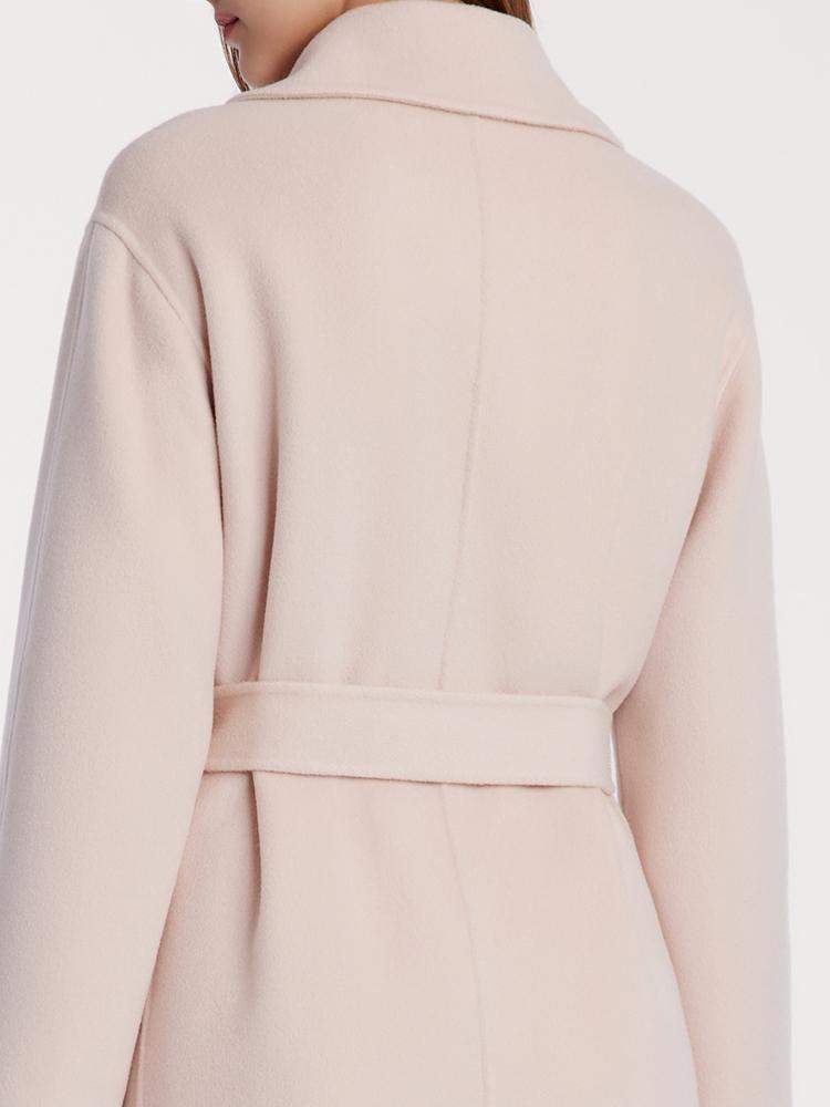 Pure Cashmere Double-Faced Women Coat With Belt Product Image