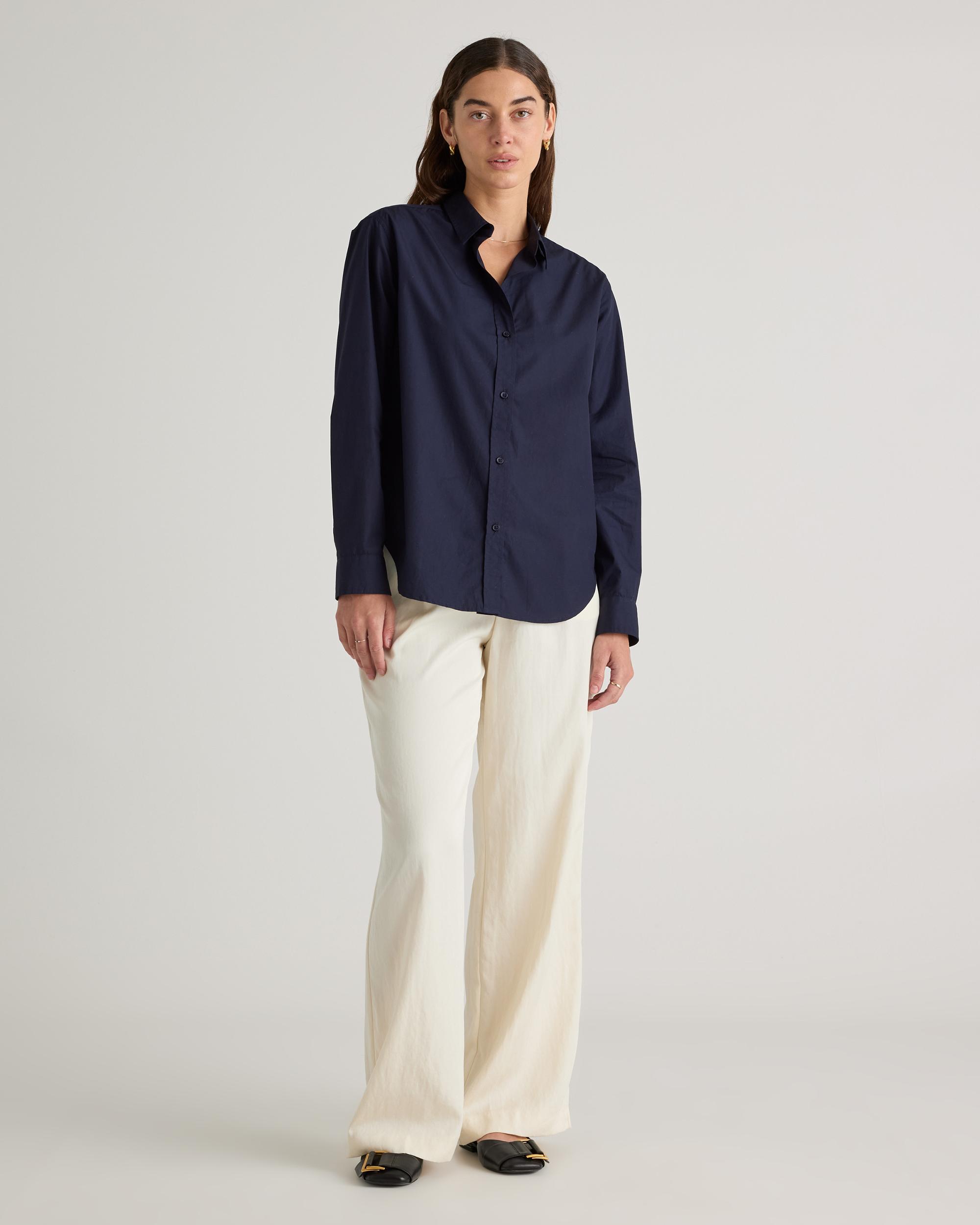 Quince | Women's Poplin Long Sleeve Shirt Organic Cotton Product Image