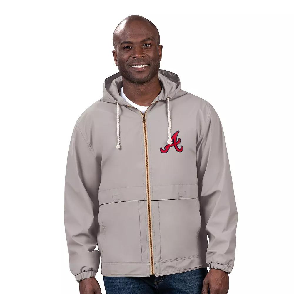 Men's G-III Sports by Carl Banks Gray Atlanta Braves Full-Zip Rain Jacket,  Product Image