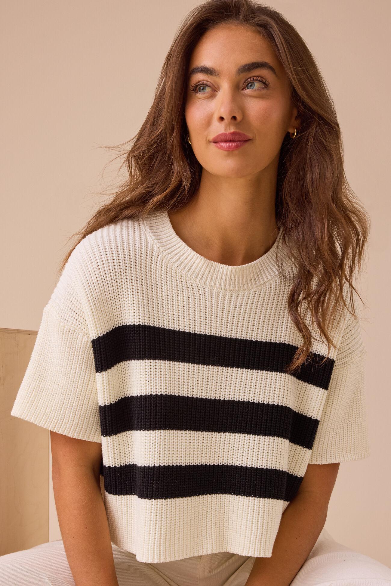 Ricki Striped Boxy Sweater Product Image