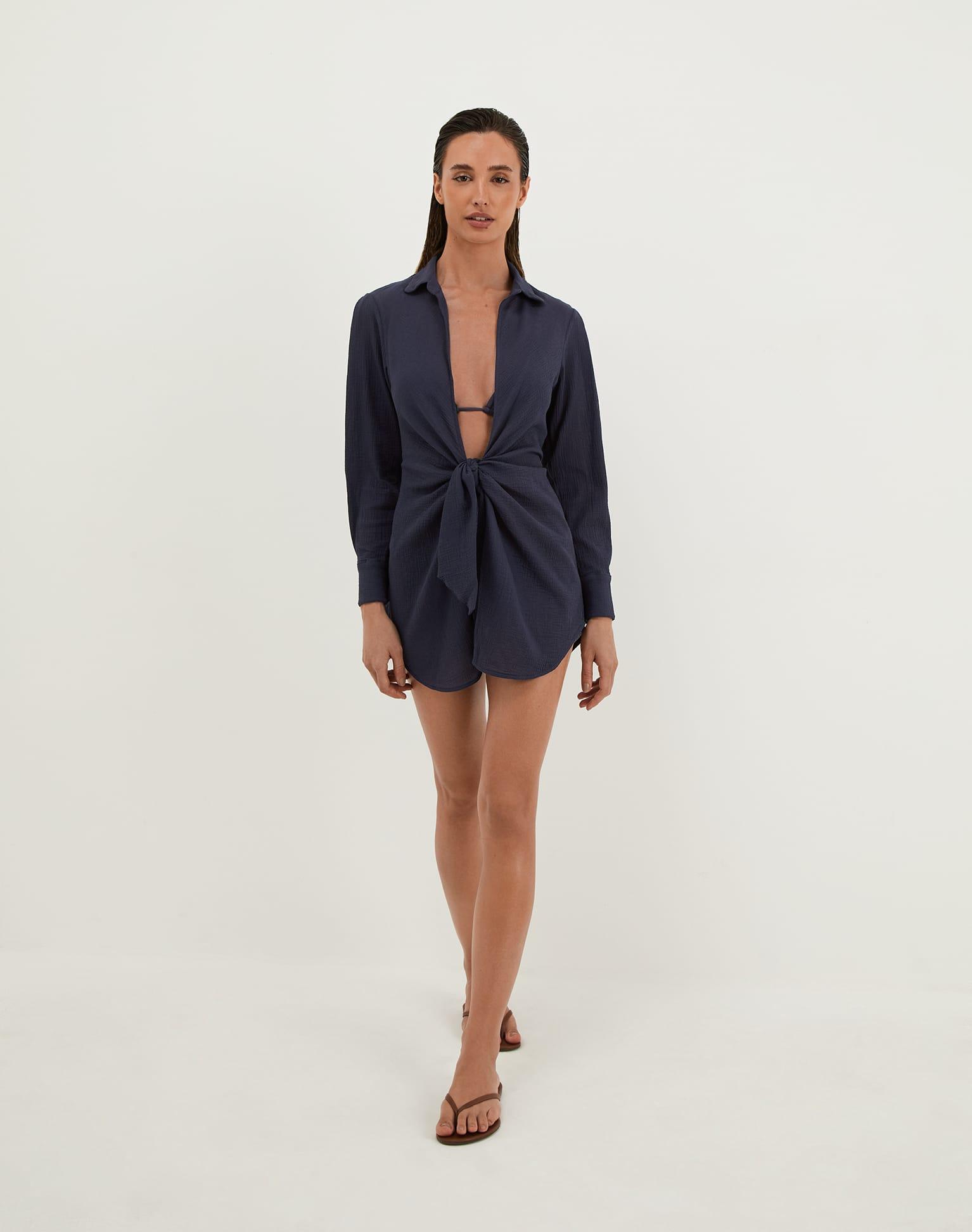 Juliete Short Cover Up - Sailboat Product Image
