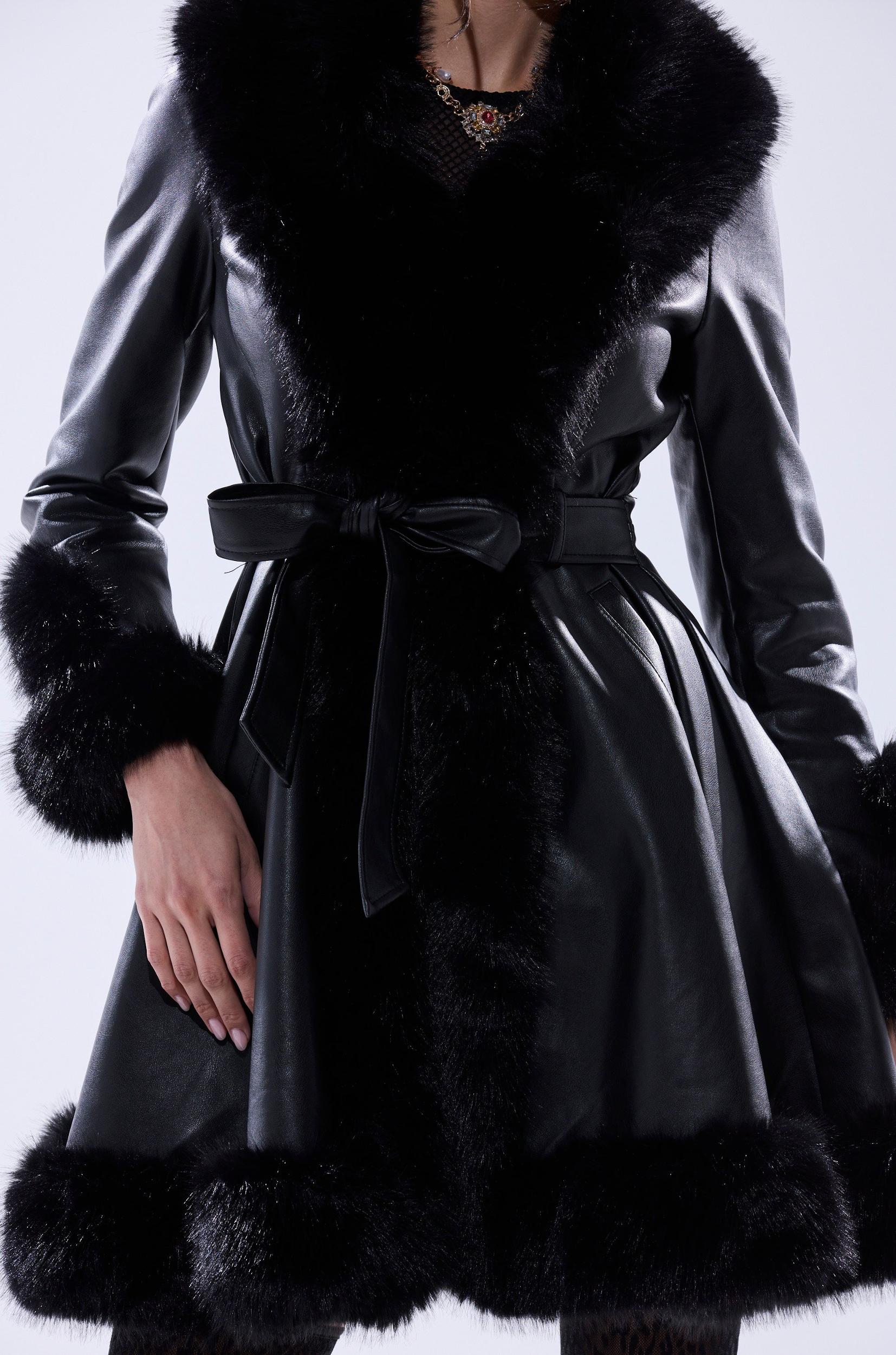 ADRIENNE FUR TRIM COAT Product Image