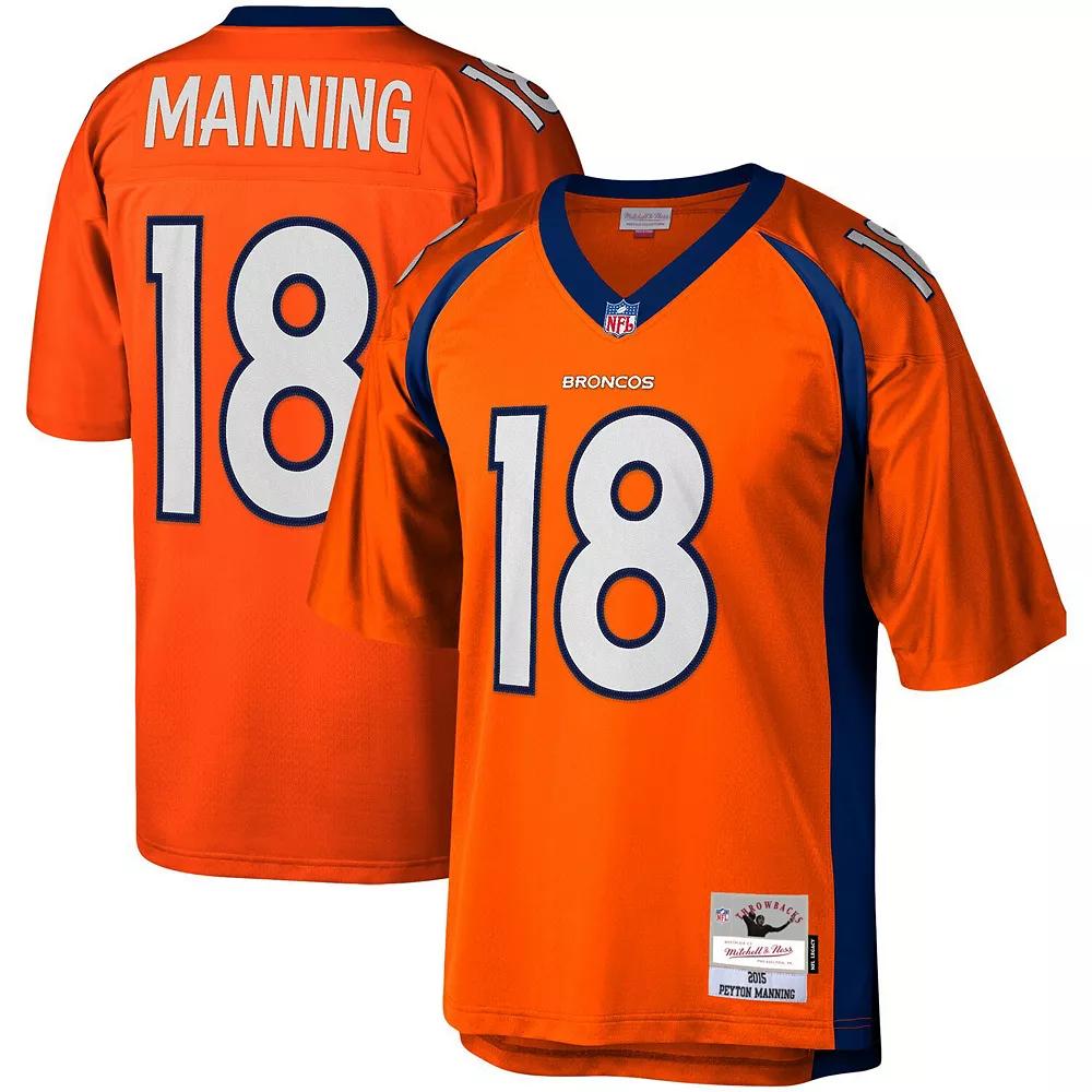 Men's Mitchell & Ness Peyton Manning Orange Denver Broncos Legacy Replica Jersey,  Product Image