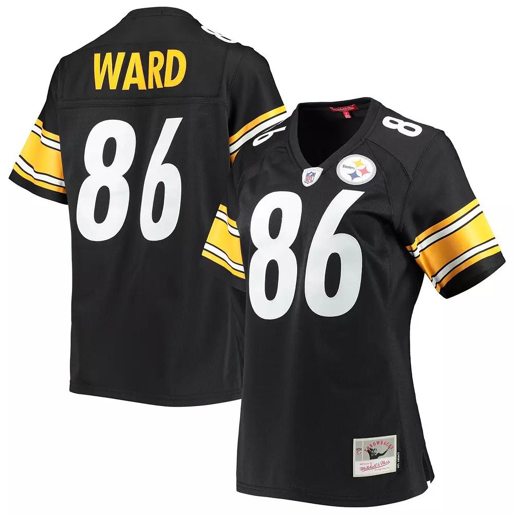 Women's Mitchell & Ness Hines Ward Black Pittsburgh Steelers Legacy Replica Player Jersey,  Product Image