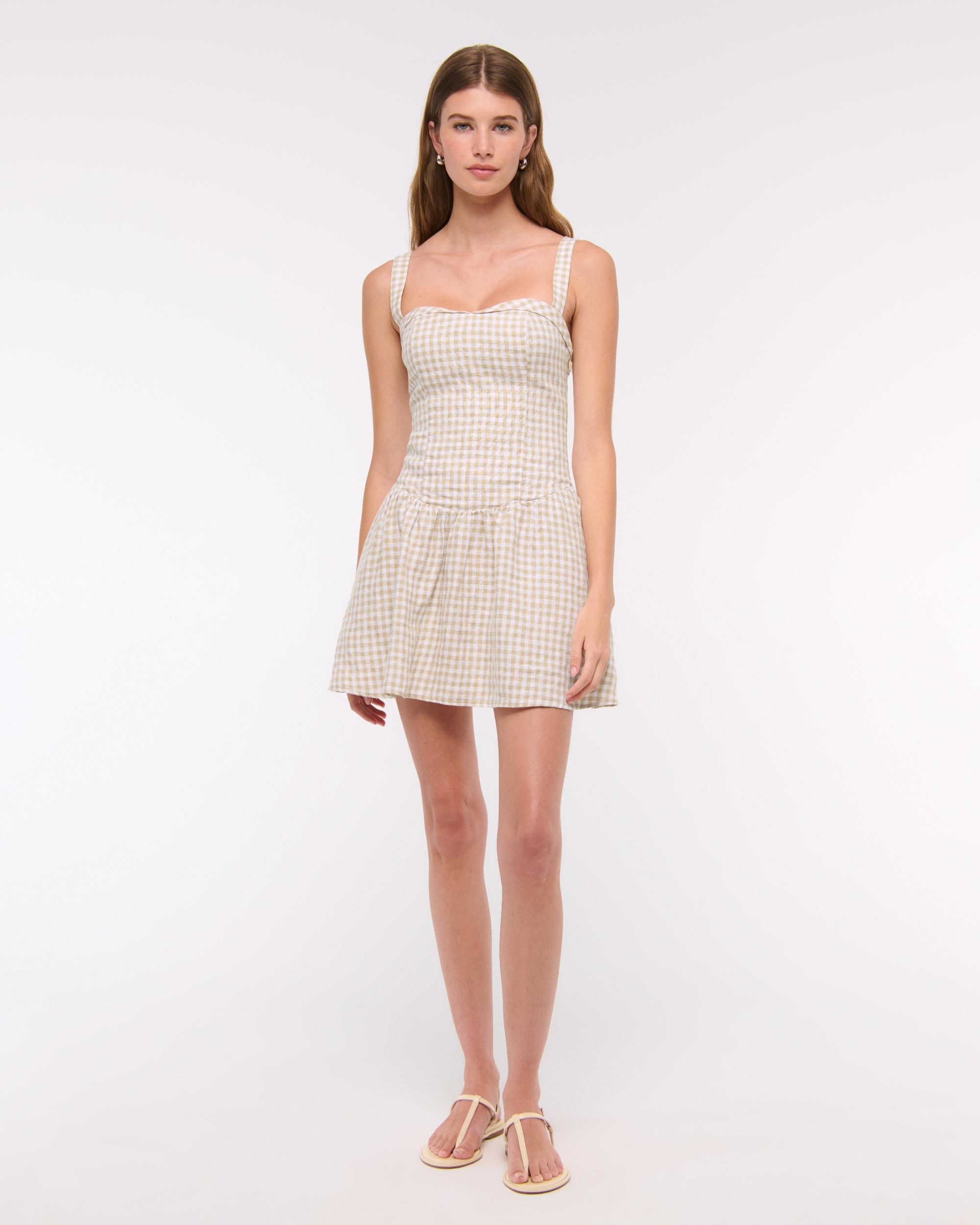 Premium Linen Drop-Waist Skort Product Image