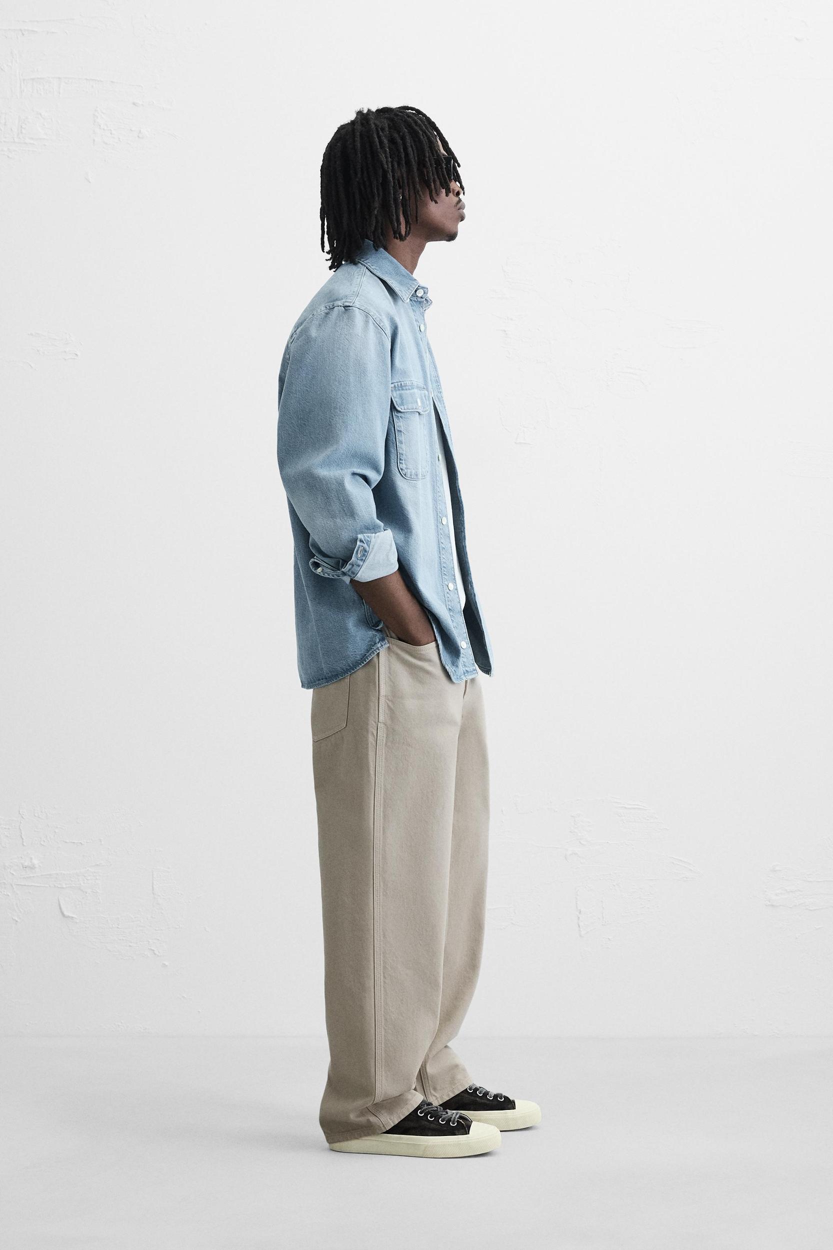 RELAXED FIT DRAWSTRING JEANS Product Image