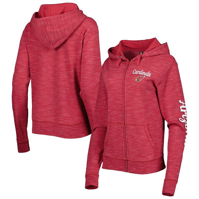 Women's New Era Cardinal Arizona Cardinals Reverse Full-Zip Hoodie,  Product Image