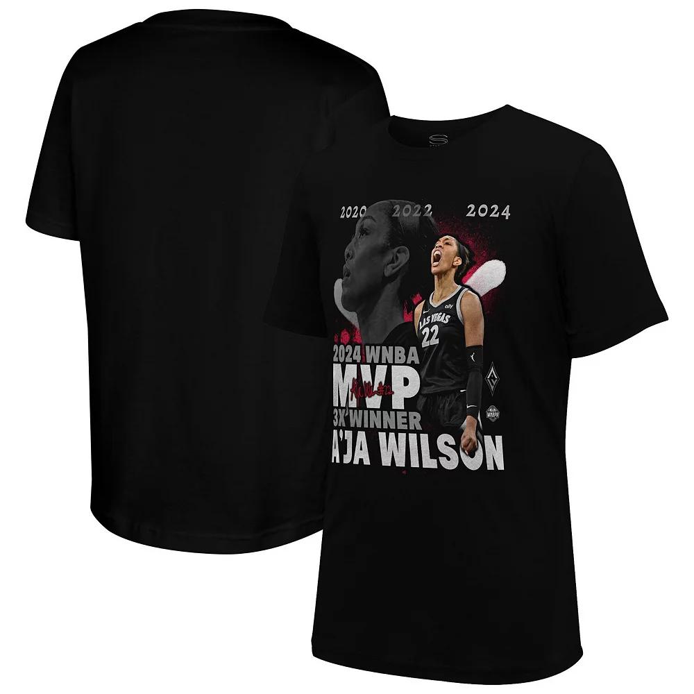 Stadium Essentials A'ja Wilson Black Las Vegas Aces  2024 Crossroads T-Shirt, Men's, Size: Small, Wnb Black Product Image
