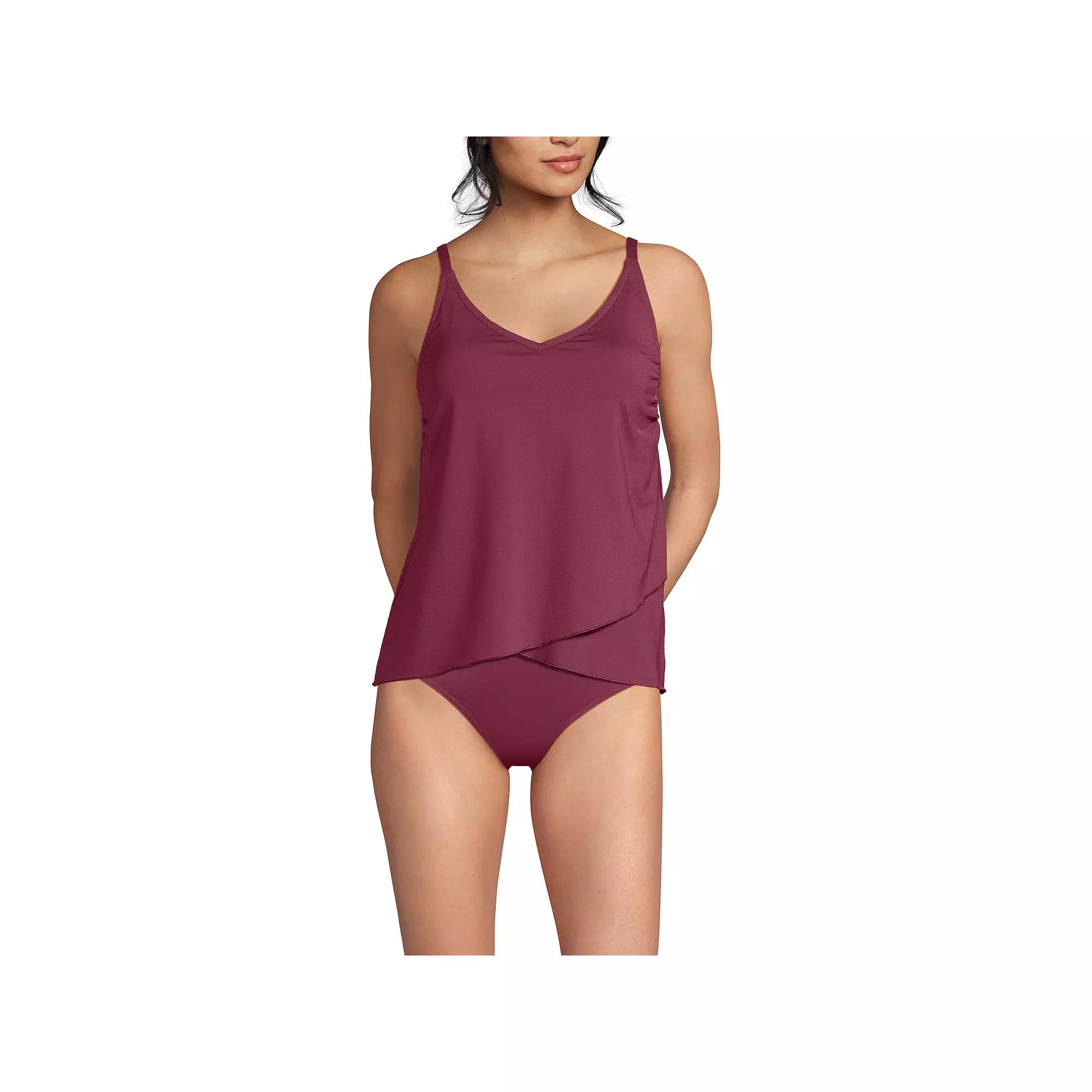 Women's Lands' End Chlorine Resistant Tulip Hem Tankini Swimsuit Top,  Product Image