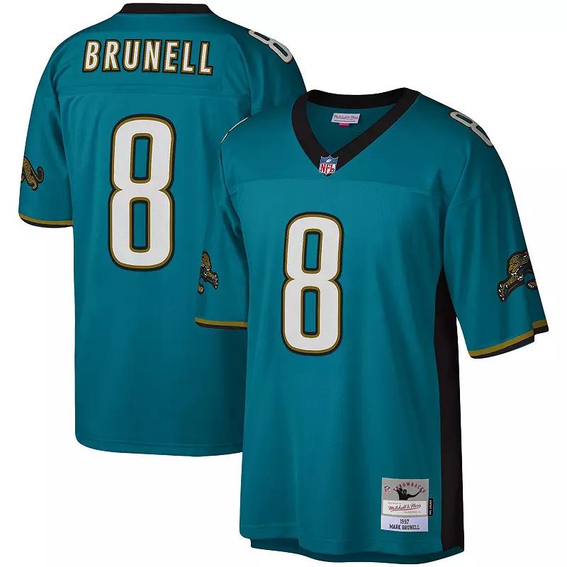 Men's Mitchell & Ness Mark Brunell Teal Jacksonville Jaguars Legacy Replica Jersey, Size: XL, Blue Product Image