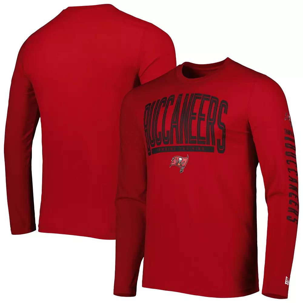 Men's New Era Red Tampa Bay Buccaneers Combine Authentic Home Stadium Long Sleeve T-Shirt, Size: XL Product Image