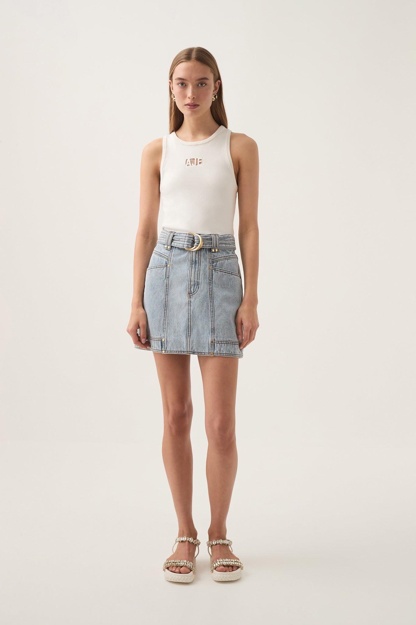 Ray Denim Mini Skirt Product Image