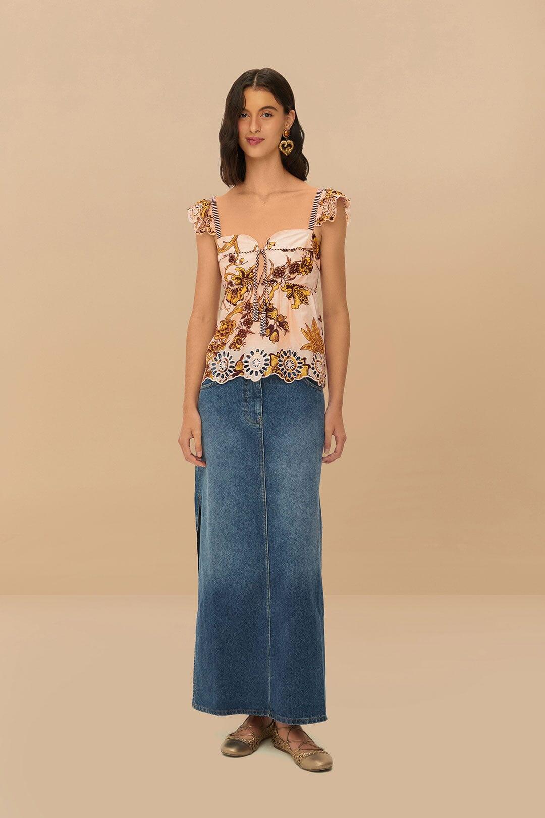 Lilac Tropical Landing Sleeveless Blouse Product Image