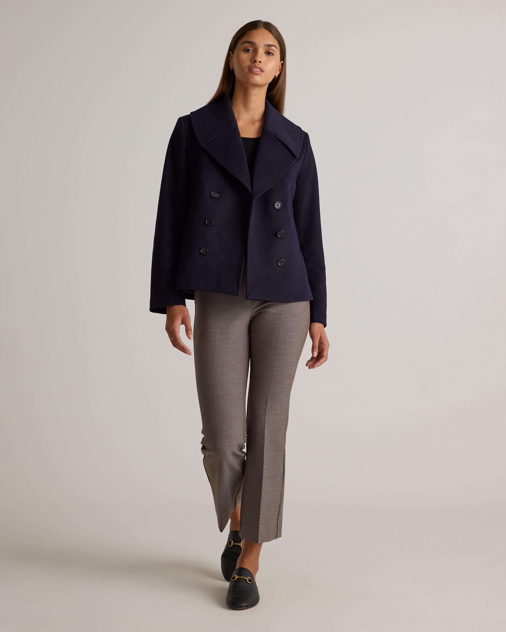 Quince | Women's Italian Wool Short Peacoat Wool/Nylon Product Image