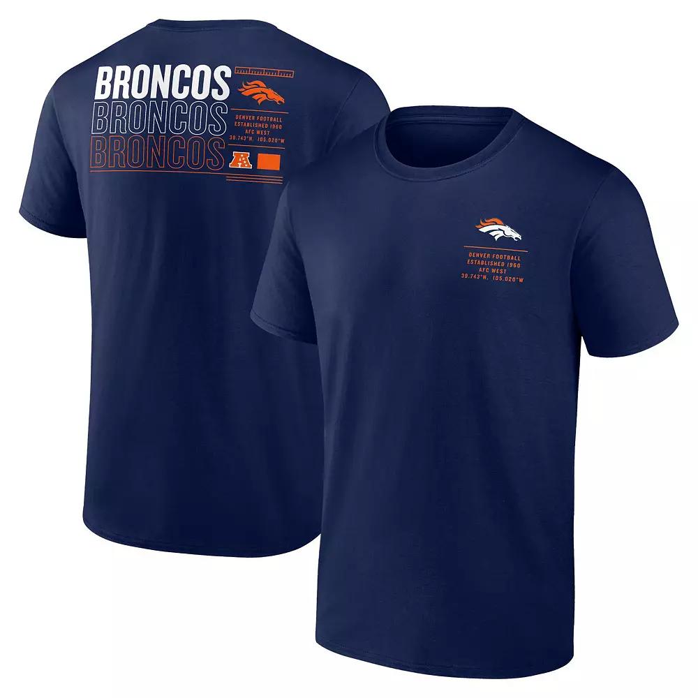 Men's Fanatics Navy Denver Broncos Repeat Stats T-Shirt, Size: Large, Blue Product Image