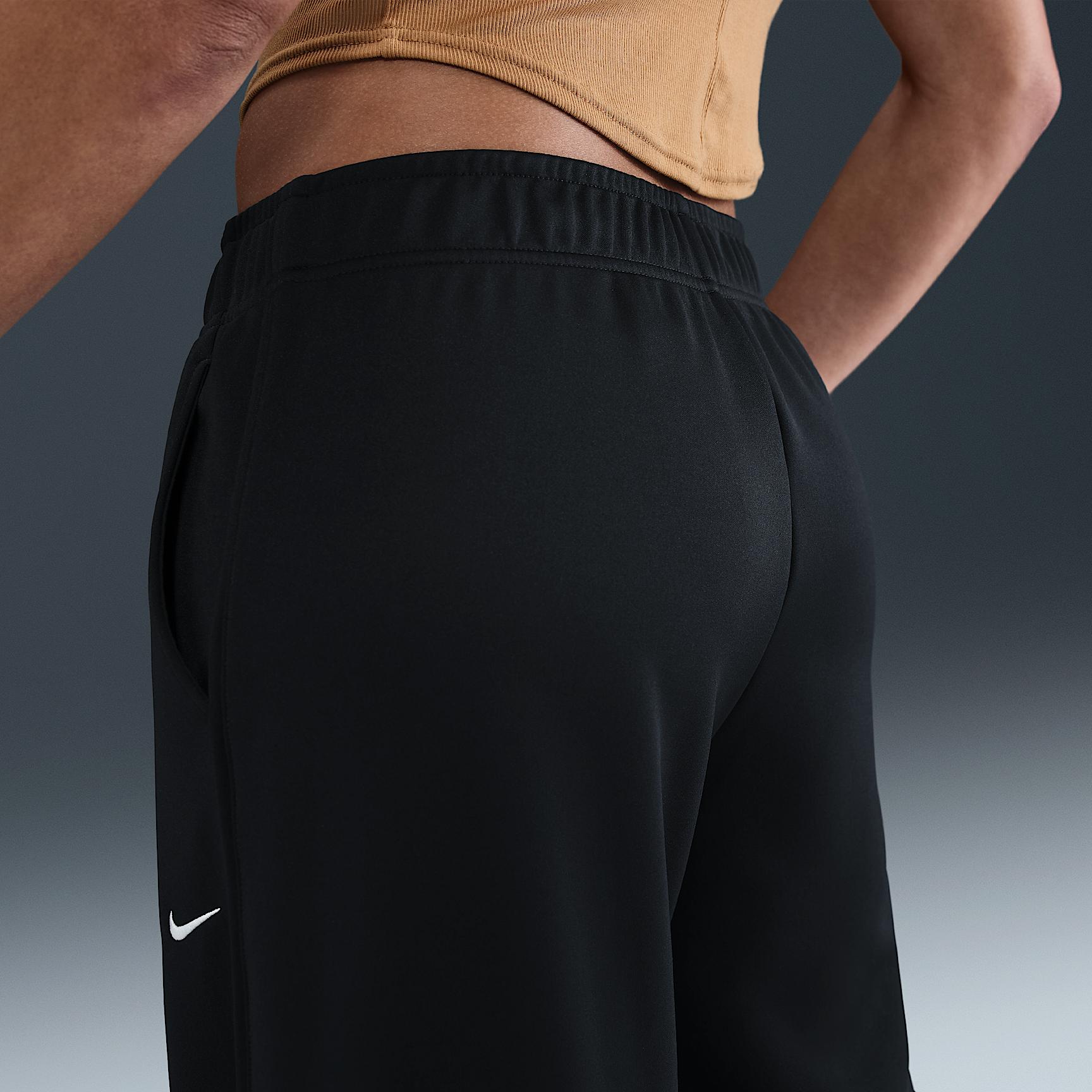 Womens Nike Sportswear Mid-Rise Wide-Leg Track Pants | IH8514-010 Product Image