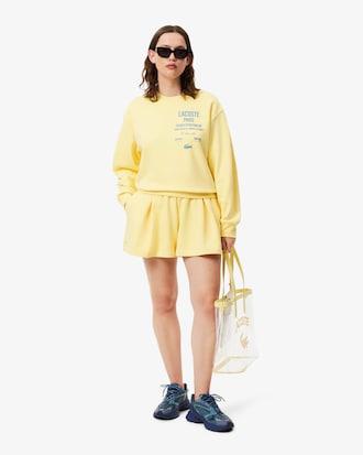 Women's Oversized Pleated Print Sweatshirt Product Image