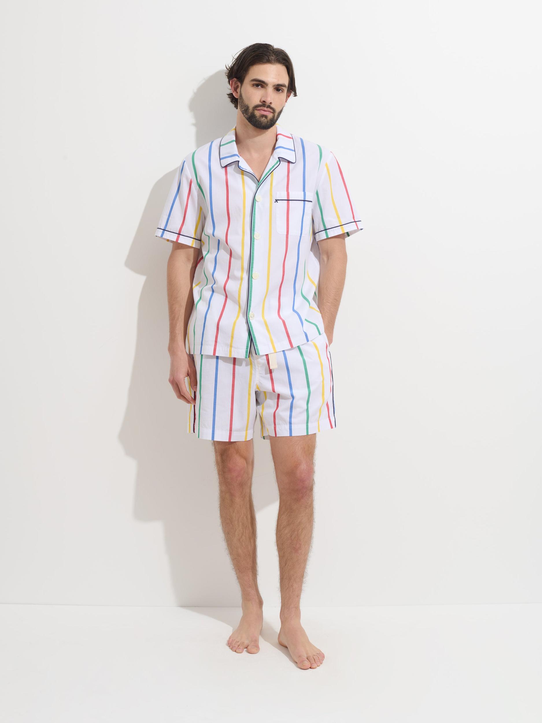 P'Jimmies Short Sleeve Sleep Shirt In Stripe Product Image