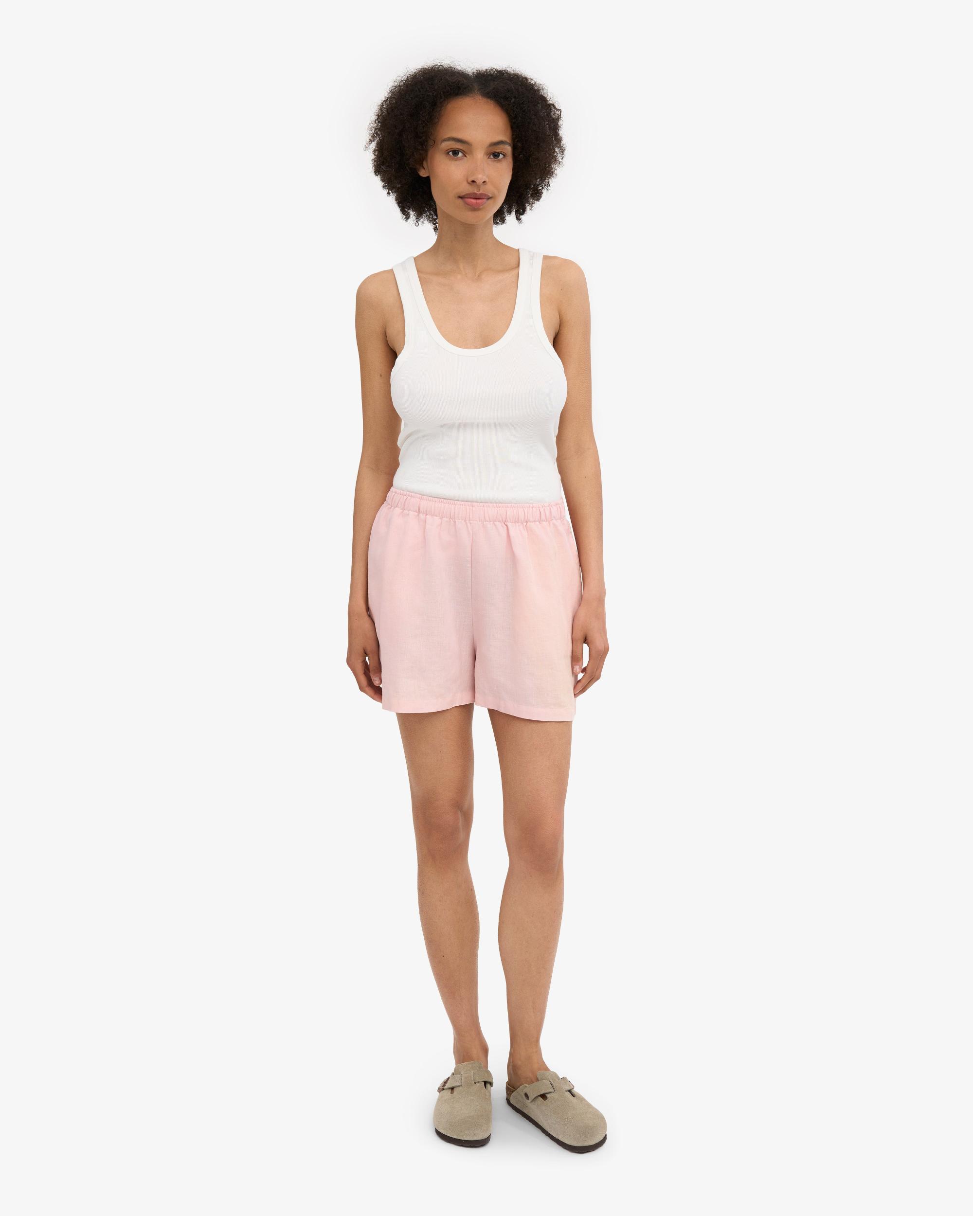 Linen Shorts - Faded Pink Product Image