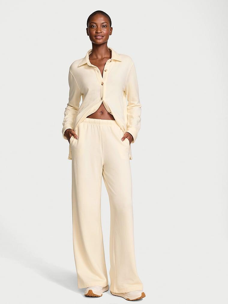 Brushed Modal Fleece Collared Pullover Product Image