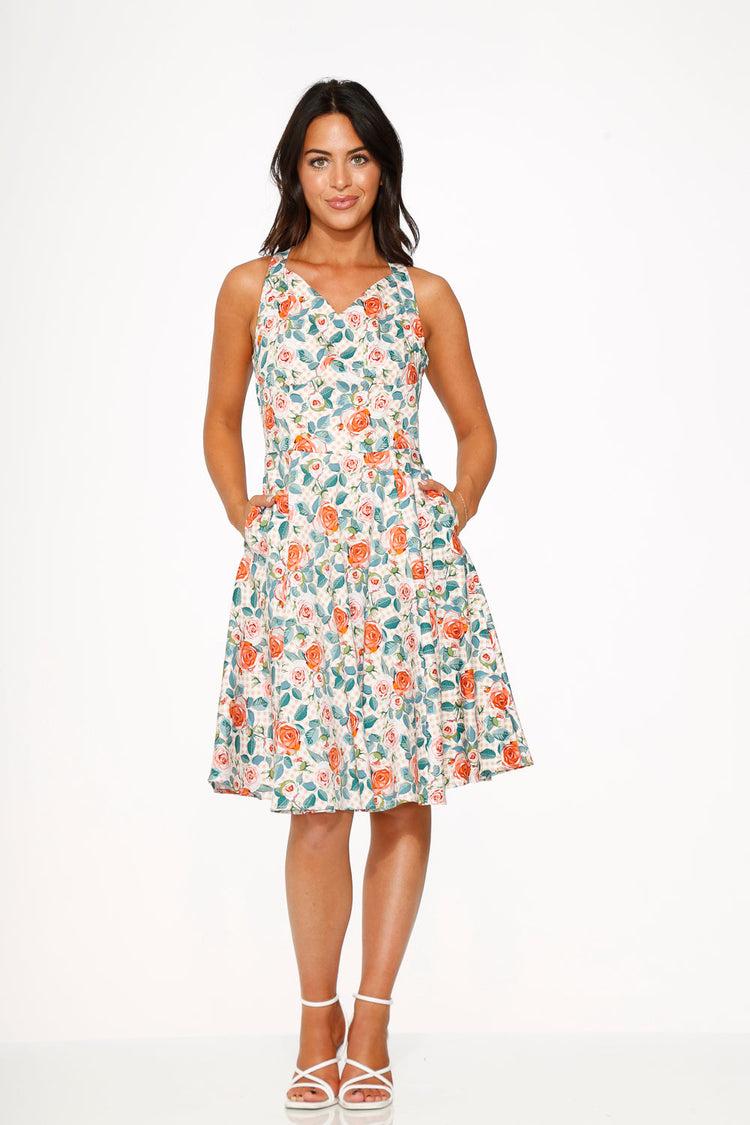 Pink Floral Swing Dress Product Image