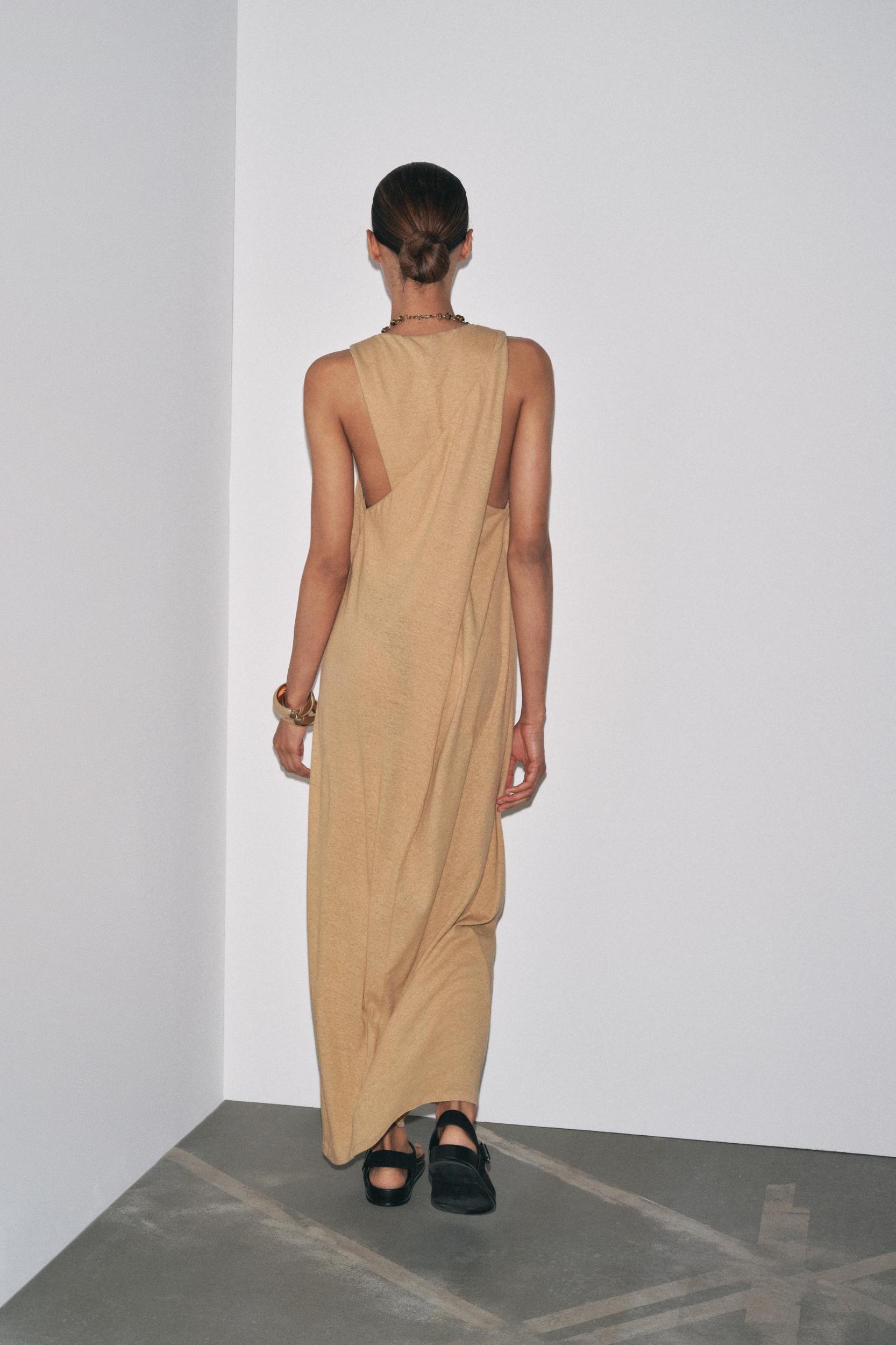 LINEN MIDI DRESS Product Image