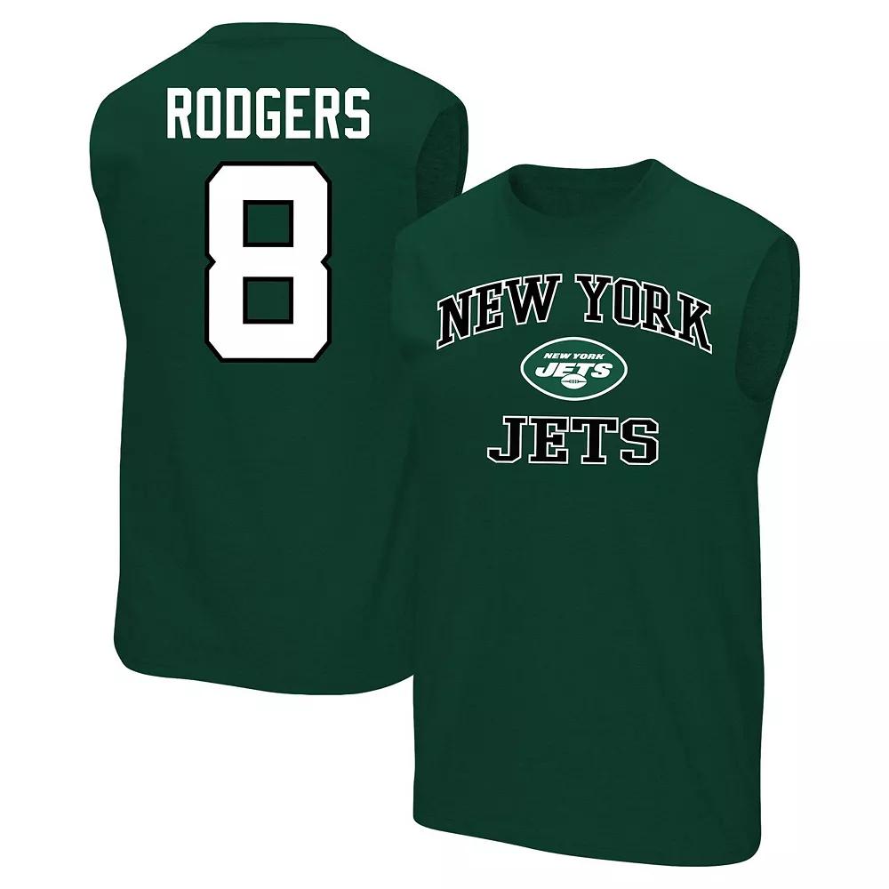 Men's Fanatics Aaron Rodgers Green New York Jets Big & Tall Muscle Tank Top, Size: 3XLT Product Image